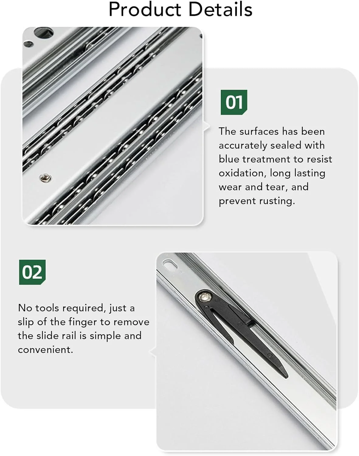 ریل کشویی سنگین NDNCZDHC، 2 عددی، 3 بخشی با عملکرد قفل شونده، ریل کشویی فولادی نورد سرد برای کابینت های مکانیکی