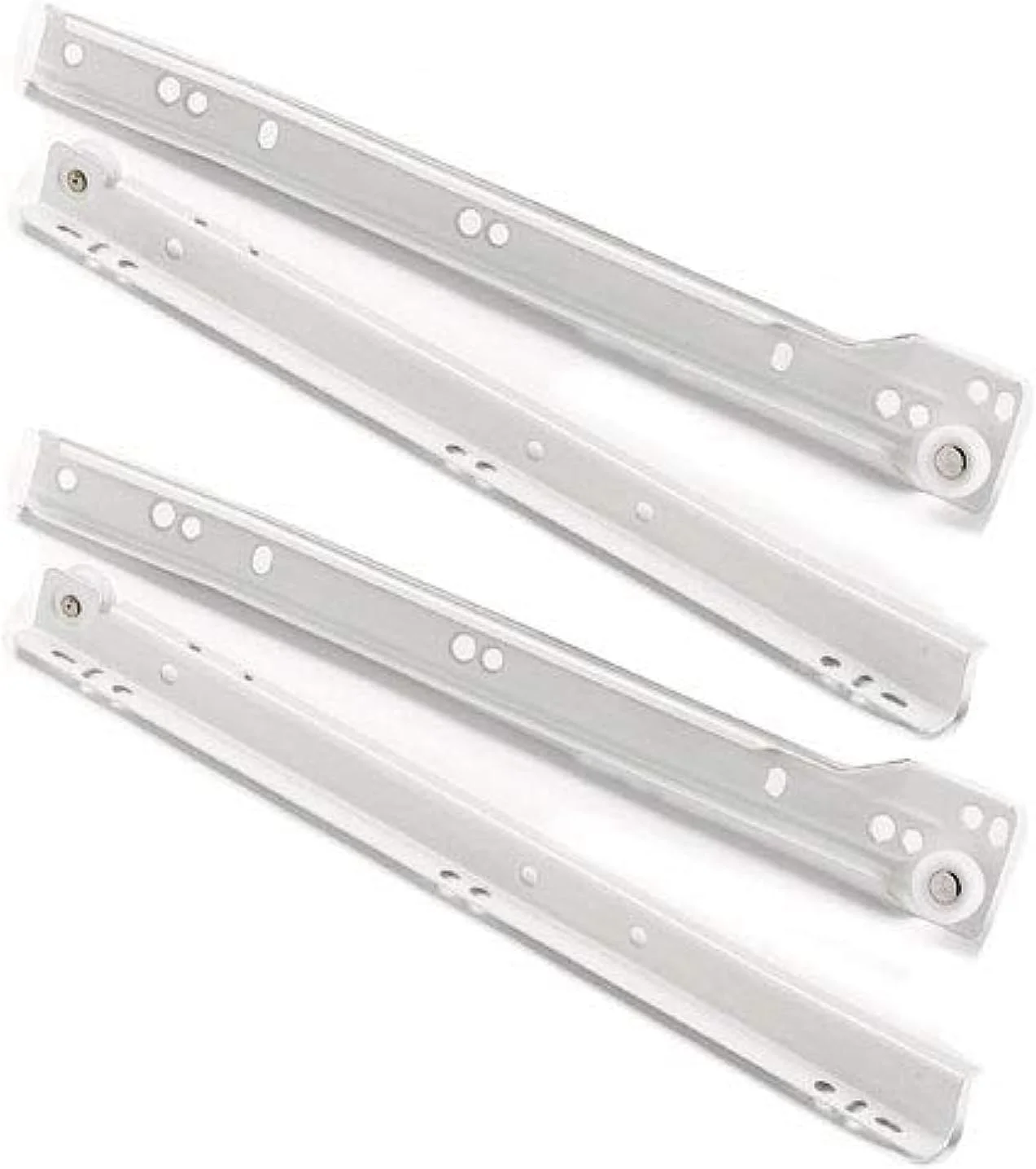 ریل کشو کابینت NJM مناسب میز کامپیوتر و کمد لباس با چرخ رنگ سفید (20 اینچ) به همراه پیچ ریل کشو کابینت NJM مناسب میز کامپیوتر و کمد لباس با چرخ رنگ سفید (20 اینچ) به همراه پیچ