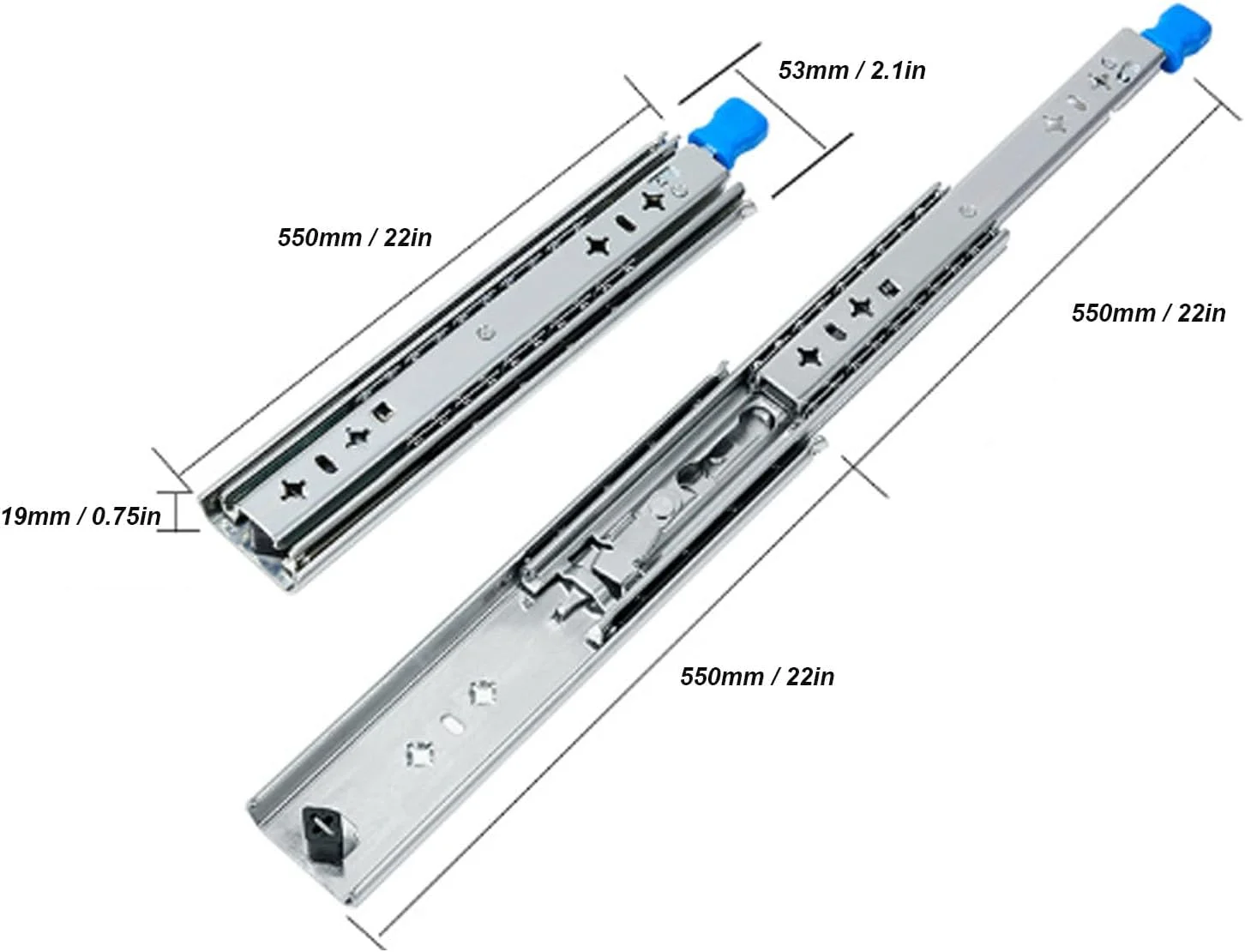 ریل کشویی سه تایی NDNCZDHC، طول 55 سانتیمتر، عرض 53 میلیمتر، ریل کشویی بلبرینگ با نصب جانبی جداشدنی، 2 عدد ریل کشویی سه تایی NDNCZDHC، طول 55 سانتیمتر، عرض 53 میلیمتر، ریل کشویی بلبرینگ با نصب جانبی جداشدنی، 2 عدد