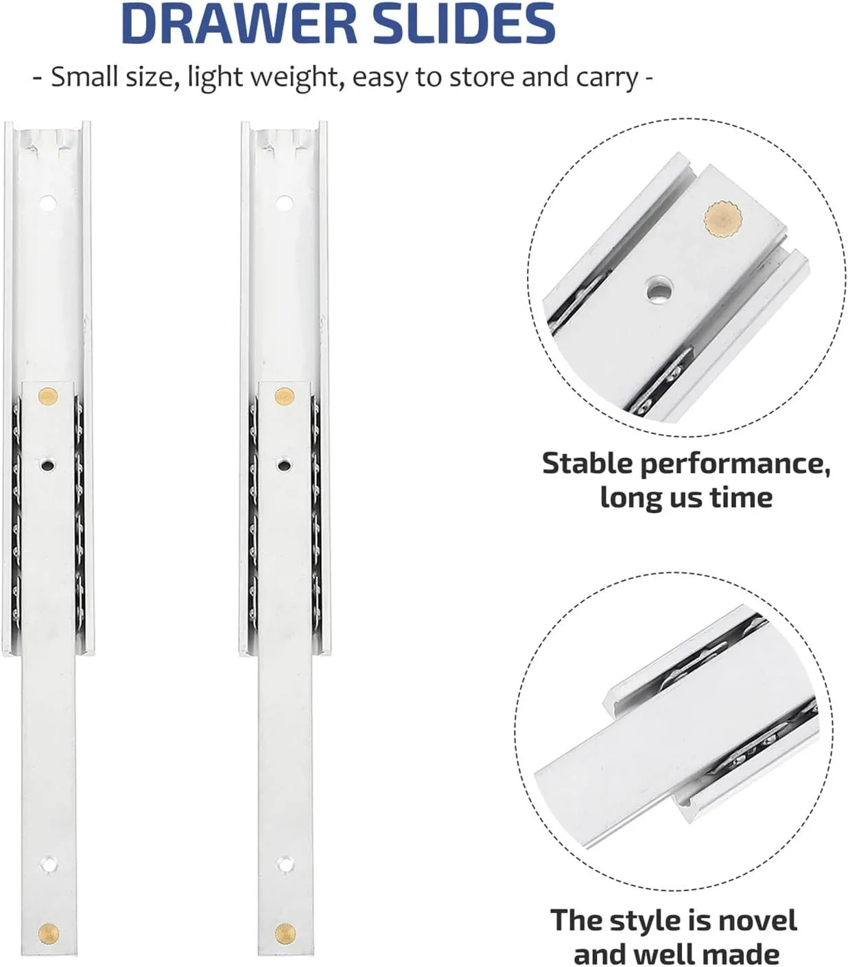 دو عدد ریل کشو مینیاتوری کابینت مبلمان ریل های توسعه یافته آلیاژ آلومینیوم (15.5x1.6 سانتی متر) دو عدد ریل کشو مینیاتوری کابینت مبلمان ریل های توسعه یافته آلیاژ آلومینیوم (15.5x1.6 سانتی متر)