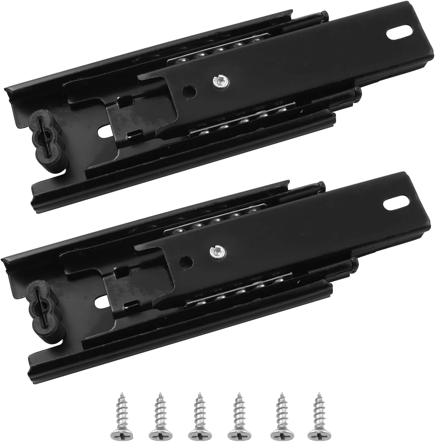 LQ Industrial ست ریل کشویی کابینت آشپزخانه و کمد فولادی مشکی 2 عددی 10 سانتی متری با قابلیت باز شدن کامل، مناسب برای قفسه ها LQ Industrial ست ریل کشویی کابینت آشپزخانه و کمد فولادی مشکی 2 عددی 10 سانتی متری با قابلیت باز شدن کامل، مناسب برای قفسه ها