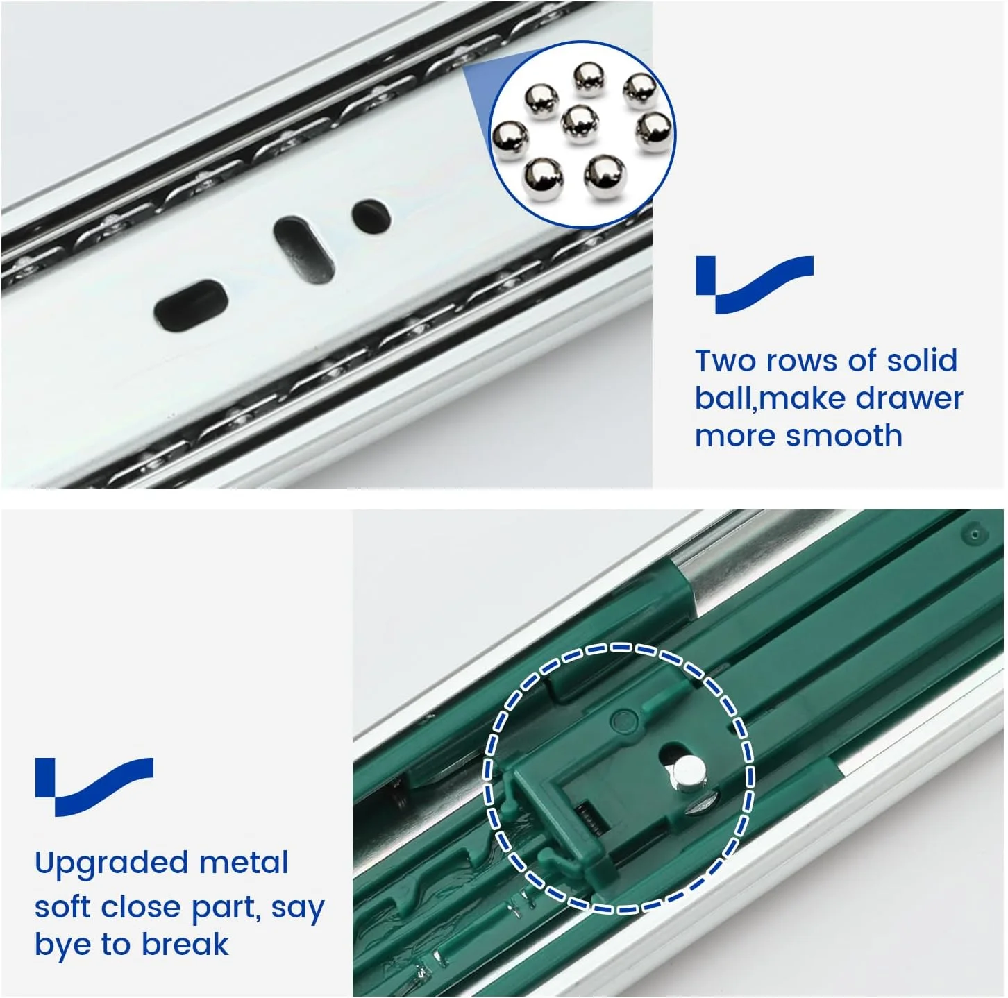 ریل کشو فشاری LONTAN، طول 45 سانتی متر، یک جفت، باز شدن کامل، مناسب کشوهای بدون دستگیره، ریل های جانبی سنگین برای کابینت آشپزخانه، راهنمای ریل لمسی، ظرفیت 45 کیلوگرم ریل کشو فشاری LONTAN، طول 45 سانتی متر، یک جفت، باز شدن کامل، مناسب کشوهای بدون دستگیره، ریل های جانبی سنگین برای کابینت آشپزخانه، راهنمای ریل لمسی، ظرفیت 45 کیلوگرم