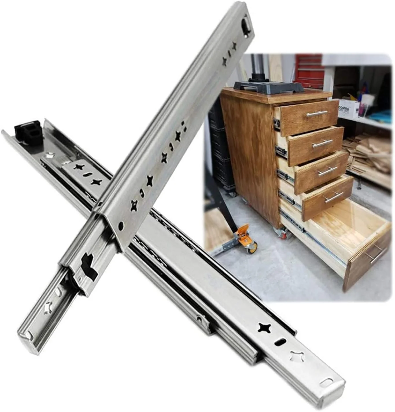 ریل کشویی کابینت آشپزخانه 300 650 1400 میلی متر - ریل های کشویی فولادی سنگین - ریل راهنمای صنعتی - اسلایدهای تلسکوپی برای افزایش طول میز (2 عدد 950 میلی متر) ریل کشویی کابینت آشپزخانه 300 650 1400 میلی متر - ریل های کشویی فولادی سنگین - ریل راهنمای صنعتی - اسلایدهای تلسکوپی برای افزایش طول میز (2 عدد 950 میلی متر)