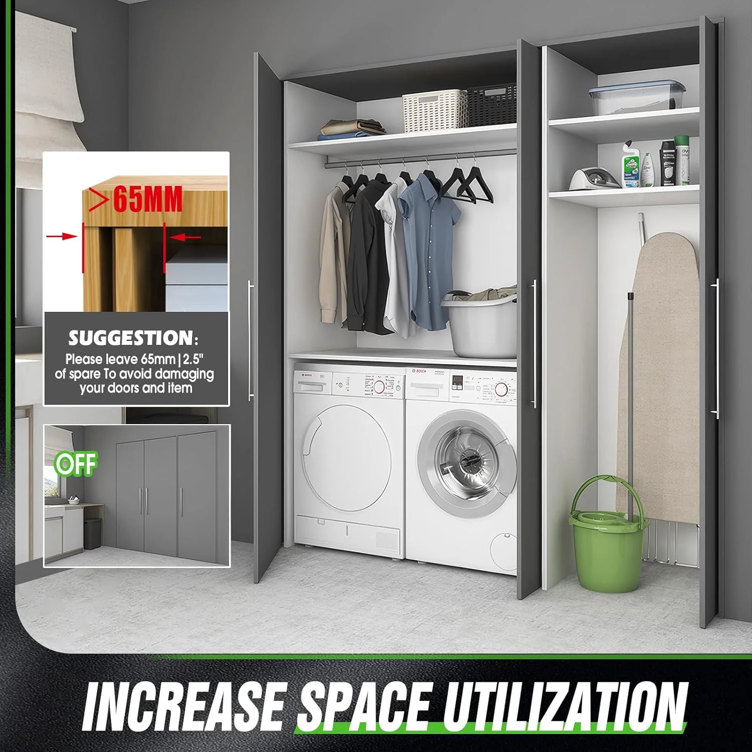 ریل درب پاکتی Lipshome، ریل درب پاکتی کابینت، لولا درب پاکتی، سخت افزار درب چرخشی توکار، کیت سخت افزار درب پاکتی کابینت مناسب برای درب توکار، درب کابینت (18 اینچ، 4 عدد)