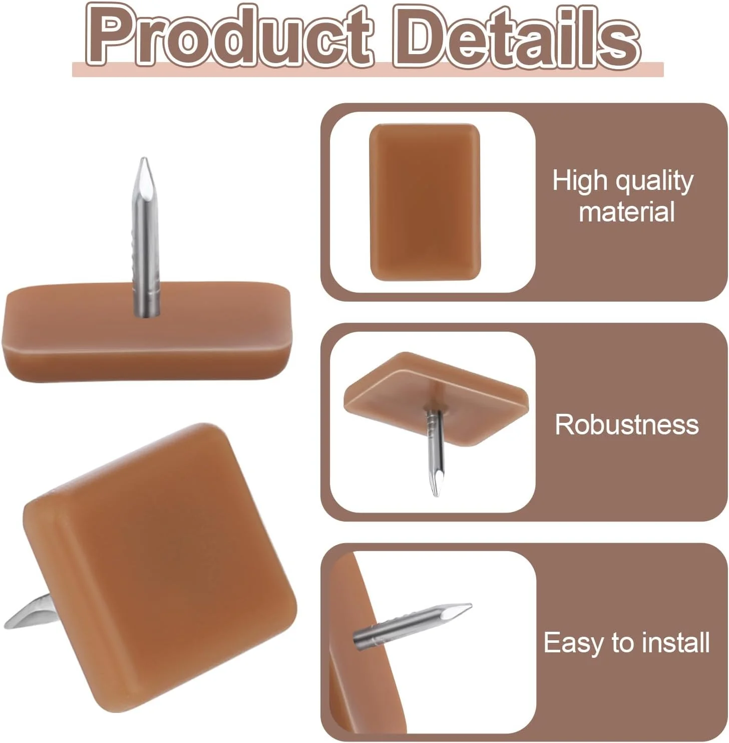 Lnngub 30 عدد سر خوردن کشو، لغزنده کشو 17×12 میلی متر برای تعمیر کمدها، ساختن کشوها به صورت صاف و یکنواخت