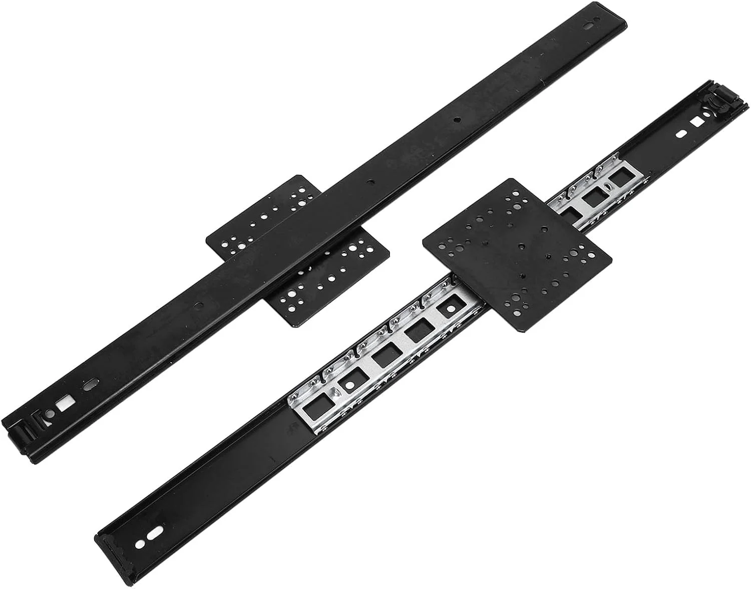 یک جفت ریل کشویی 20 اینچی Jectse، ریل کشو بلبرینگ سنگین، ساختار مستحکم، حرکت روان، ظرفیت بار 44 پوند، برای کابینت های دیواری، کابینت های تلویزیون، درب های مخفی