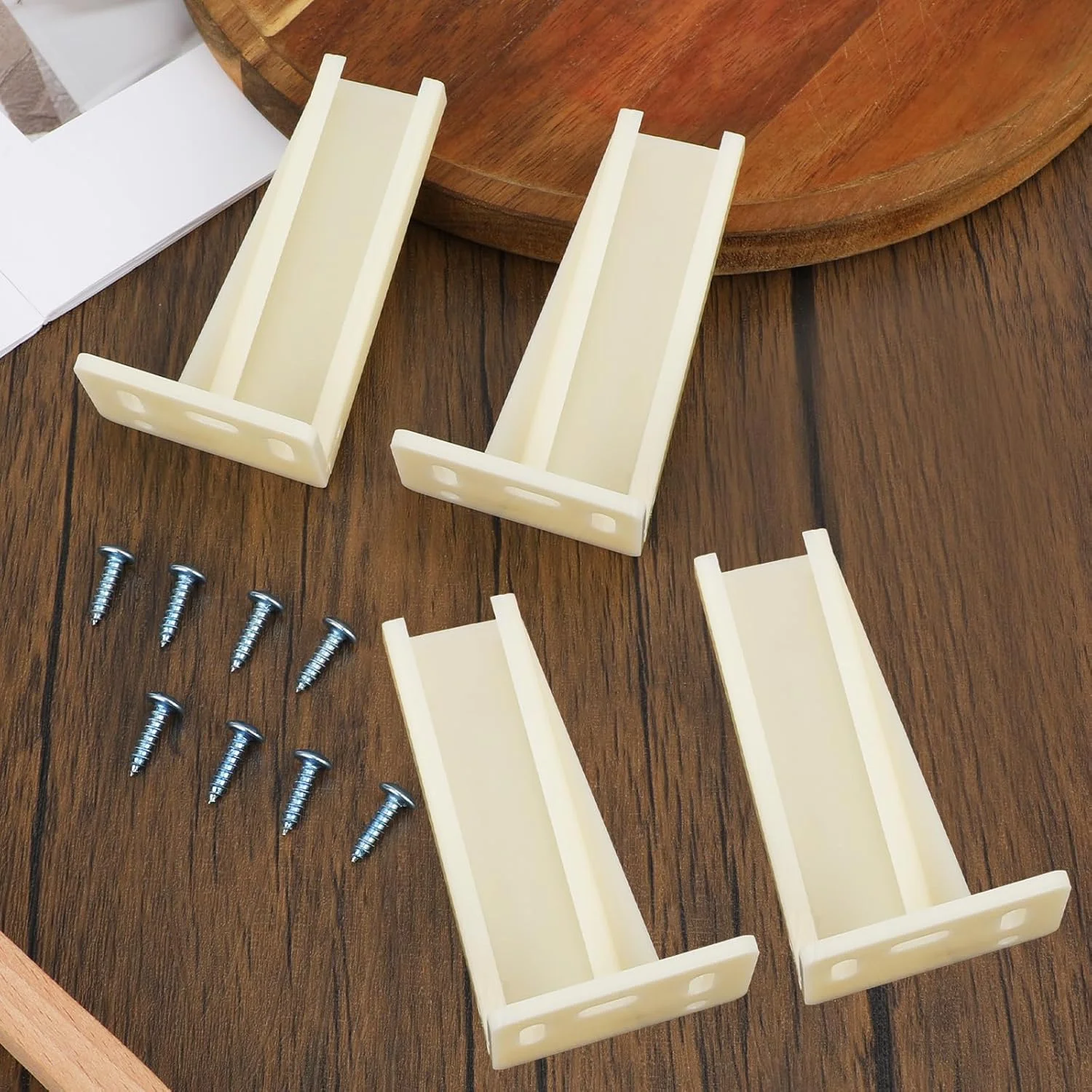 2 جفت سوکت ریل کشو عقب KT HR9000RL، صفحه پشتی ریل کشو پلاستیکی با پیچ، براکت های صفحه پشتی نصب