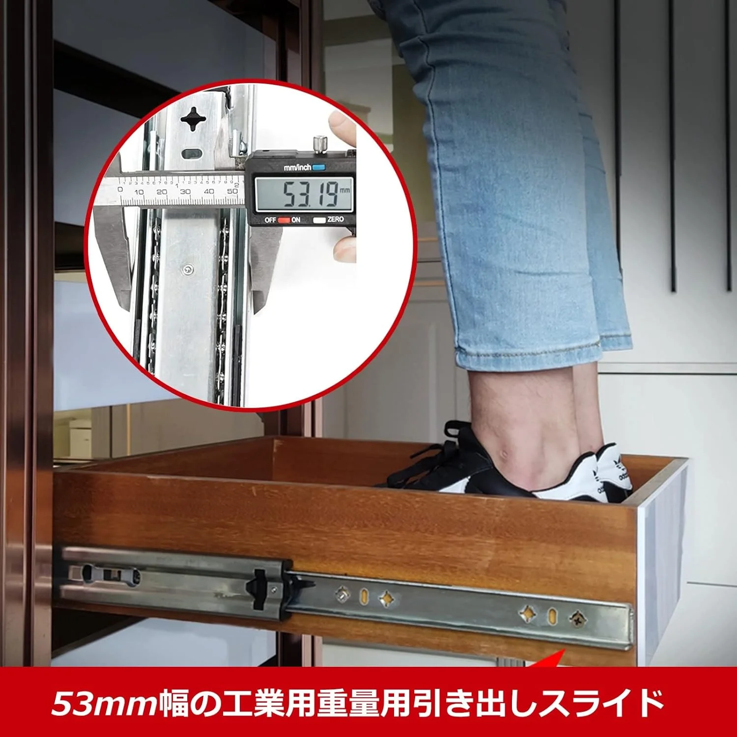 یک جفت ریل کشویی سنگین 300mm تا 1500mm - ریل های کشویی بلبرینگ دار، تحمل وزن 140 کیلوگرم، برای کشوهای ابزار، صنعتی، کمد لباس، ریل کشویی کابینت آشپزخانه (2 عدد 1400mm)