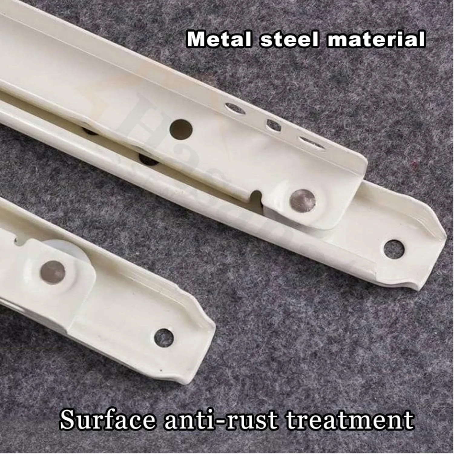 ریل های کابینت چرخ دار حسنات Essentials - اسلایدهای مسیر کشو برای میزها، کابینت های لباس و واحدهای ذخیره سازی (سفید) (16 اینچ)