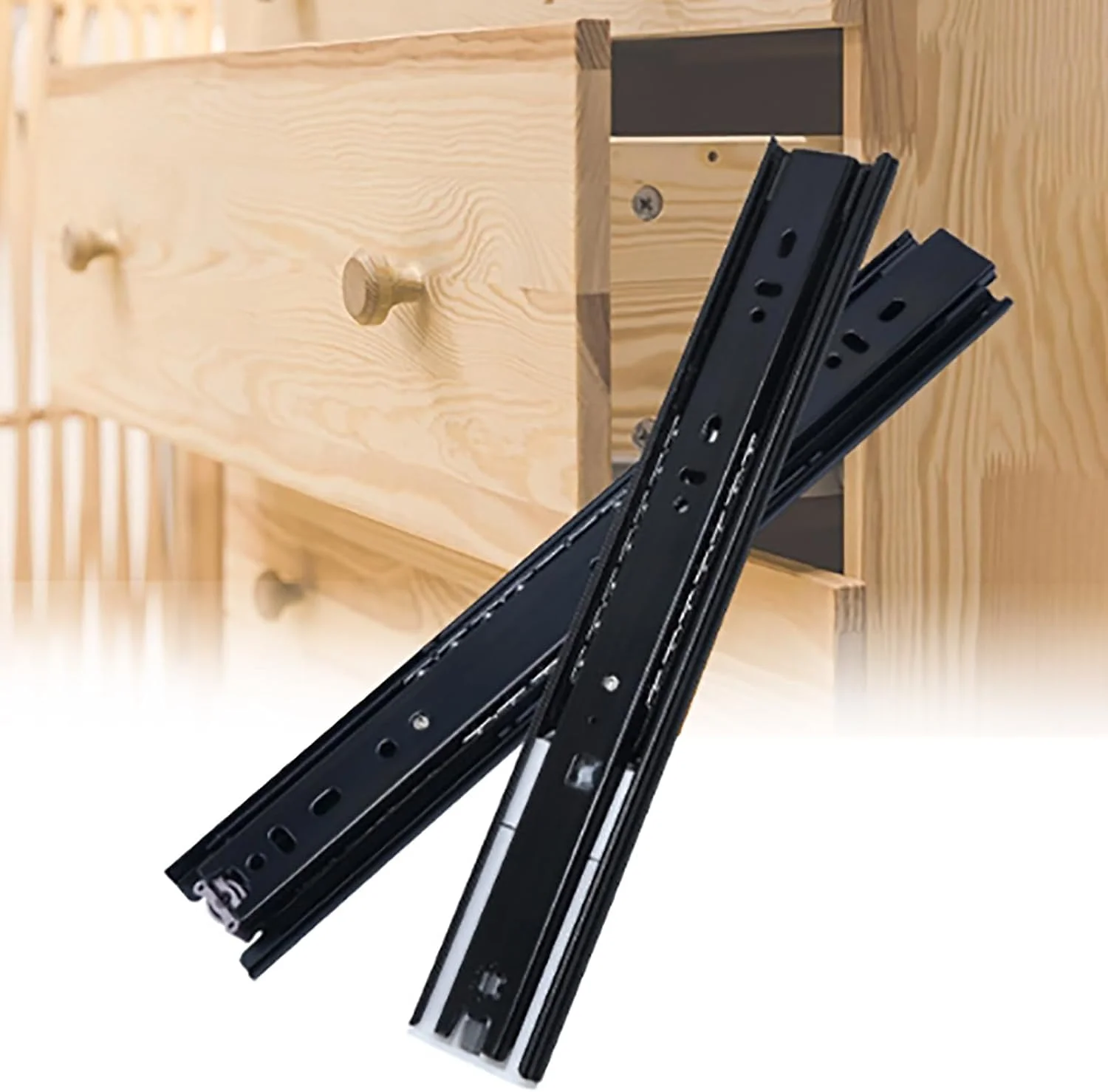 ریل کشو با باز شدن کامل (عرض 45 میلی متر)، طول: 250-500 میلی متر، ظرفیت بارگیری: 45 کیلوگرم، بی صدا و روان، بسته شدن آهسته خودکار + جداسازی سریع، 16 اینچ ریل کشو با باز شدن کامل (عرض 45 میلی متر)، طول: 250-500 میلی متر، ظرفیت بارگیری: 45 کیلوگرم، بی صدا و روان، بسته شدن آهسته خودکار + جداسازی سریع، 16 اینچ