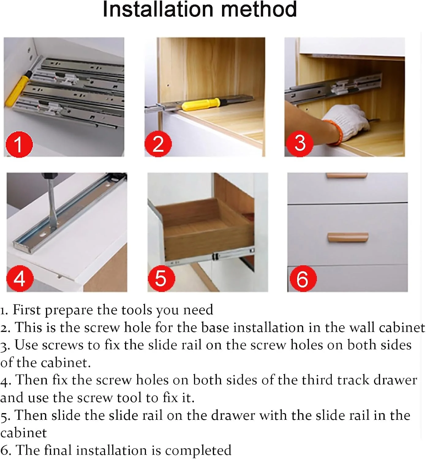 ریل کشو با باز شدن کامل (عرض 45 میلی متر)، طول: 250-500 میلی متر، ظرفیت بارگیری: 45 کیلوگرم، بی صدا و روان، بسته شدن آهسته خودکار + جداسازی سریع، 16 اینچ