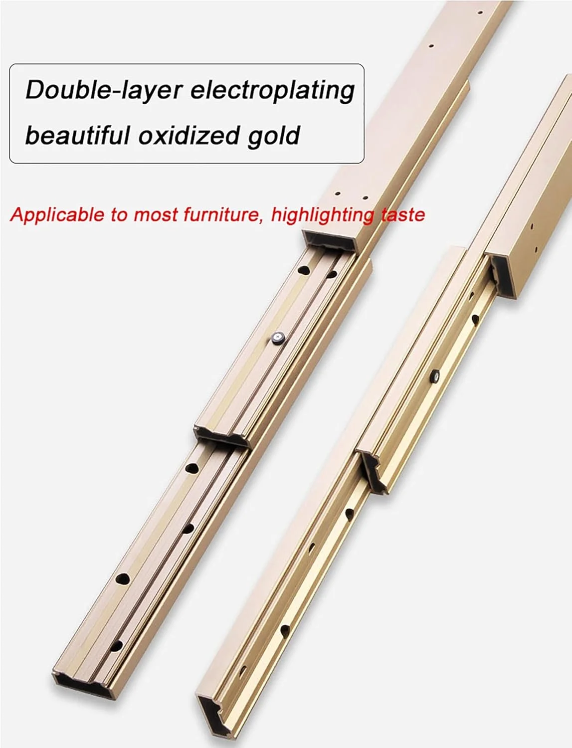 ریل کشویی سنگین کابینت مناسب جزیره آشپزخانه و کانتر - بلبرینگ فولادی، ظرفیت بار تا 80 کیلوگرم (550mm-1100mm)