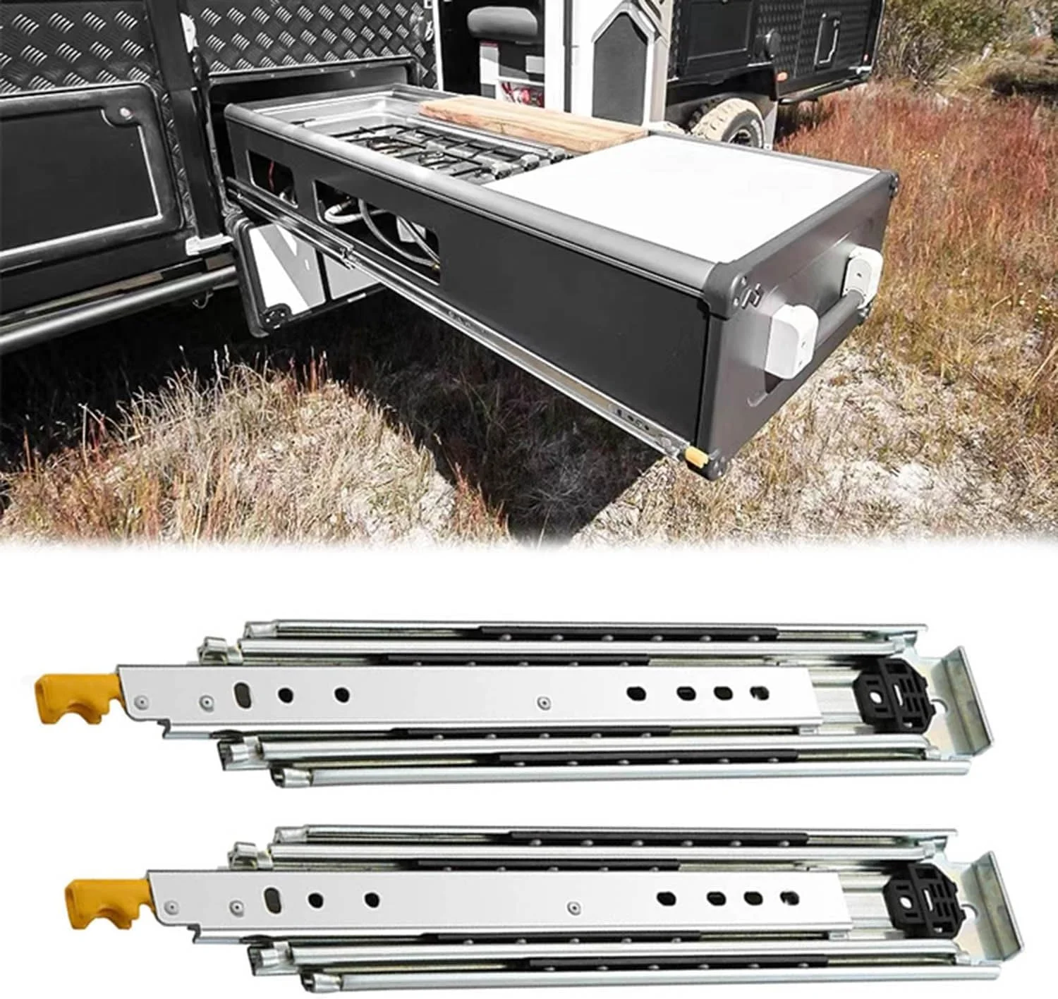 ریل کشویی سنگین وزن با بازشوندگی کامل، ریل کشو با بلبرینگ و نصب جانبی، ریل های کشو، 100، 110، 120، 130، 140، 150، 160، 170، 180، 190، 200 سانتی متر، 1 جفت (100 سانتی متر) ریل کشویی سنگین وزن با بازشوندگی کامل، ریل کشو با بلبرینگ و نصب جانبی، ریل های کشو، 100، 110، 120، 130، 140، 150، 160، 170، 180، 190، 200 سانتی متر، 1 جفت (100 سانتی متر)