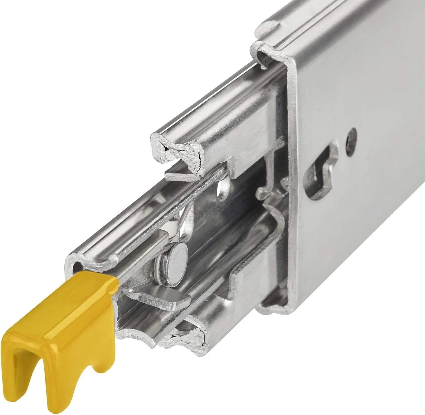 ریل کشویی سنگین با قفل، ریل های بلبرینگ با قابلیت باز شدن کامل، مناسب برای کشو، موجود در اندازه های 40، 42، 44، 46، 48، 50، 52، 54، 56، 58، 60، 64، 68، 72، 76، 80 اینچ (1800 میلی متر (72 اینچ))