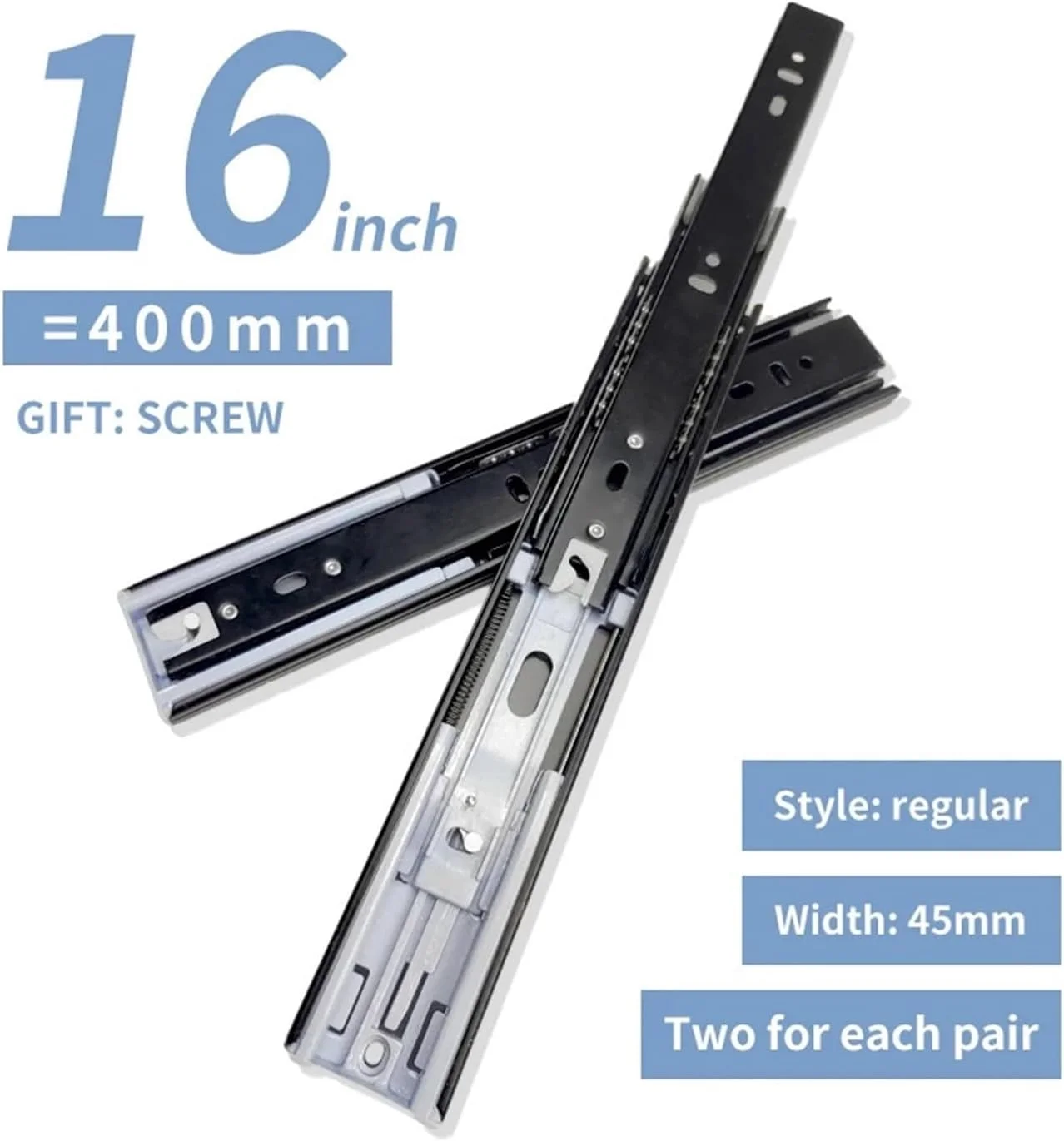 ریل کشو با حرکت کامل، نصب جانبی، 25 تا 60 سانتی متر، بلبرینگ فلزی، ریل های مشکی، راهنمای مسیر، لغزنده های ریل کشو، روتین 30 سانتی متر (بافر 40 سانتی متر) ریل کشو با حرکت کامل، نصب جانبی، 25 تا 60 سانتی متر، بلبرینگ فلزی، ریل های مشکی، راهنمای مسیر، لغزنده های ریل کشو، روتین 30 سانتی متر (بافر 40 سانتی متر)