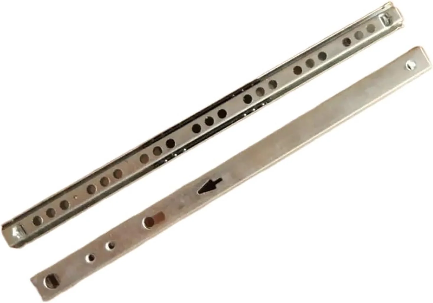 یک جفت ریل کشویی ساچمه ای فولادی، راهنمای ساچمه ای کشو، دو قسمتی، عرض 17 میلی متر، اتصالات سخت افزاری مبلمان تاشو فولادی (یک رنگ 182 میلی متر)