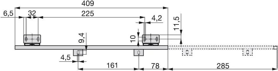 اموکا - ریل های بلبرینگ برای پلتفرم/قفسه/کشو زیر میز، کیت ریل نگهدارنده صفحه کلید با قابلیت تنظیم ارتفاع، فولاد، روکش زینک مشکی، 20 ut