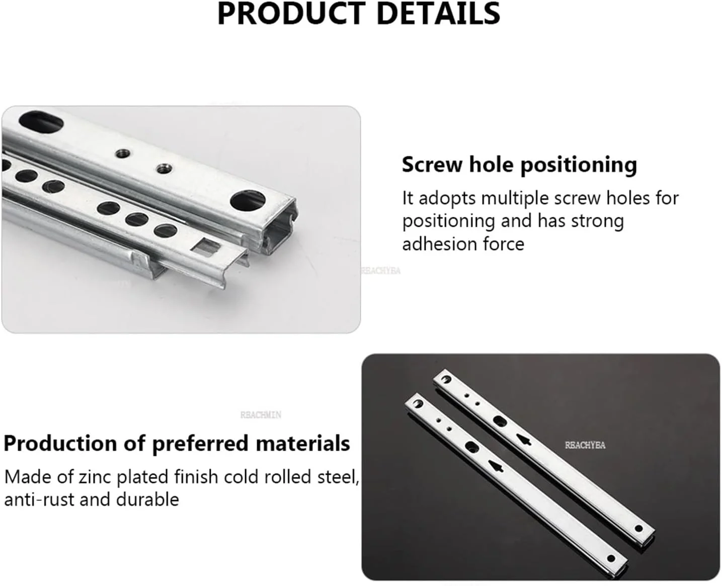 یک جفت ریل کشویی مینیاتوری دو قسمتی با عرض 17 میلی متر، ریل کشویی توپی فولادی تاشو برای مبلمان، 182 میلی متر (یک رنگ 310 میلی متر)