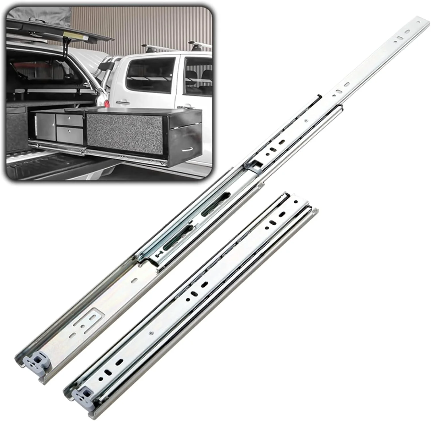 ریل کشو بلبرینگ سنگین، ریل های کشو بی صدا، کشوی فولادی فلزی جامد، نصب جانبی، 1 جفت، ظرفیت بار 120 کیلوگرم، نصب آسان)) (یک رنگ 70 سانتی متر)