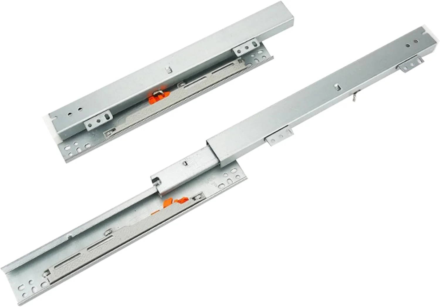 ریل کشو، ریل های کابینت با مکانیزم آرام بند - ریل کشویی سه تایی با مکانیزم آرام بند برای اتاق پرو، نانوایی، آشپزخانه