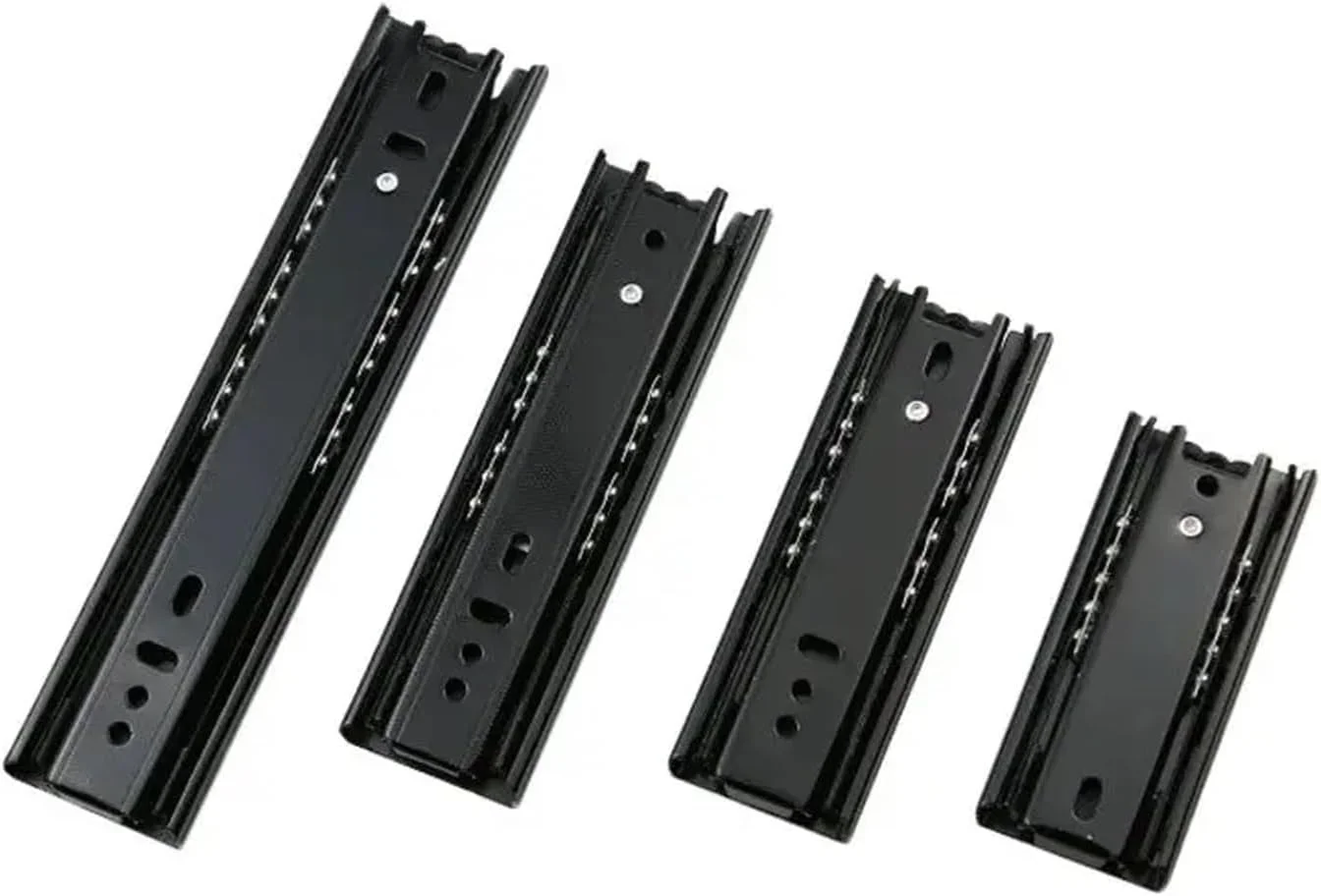 ریل کشویی باریک 35 و 45 میلی‌متری، فوق‌العاده کوتاه، تاشو، سه تکه، مناسب کشوهای کوچک، سخت‌افزار کابینت (45 میلی‌متر، 4 اینچ)