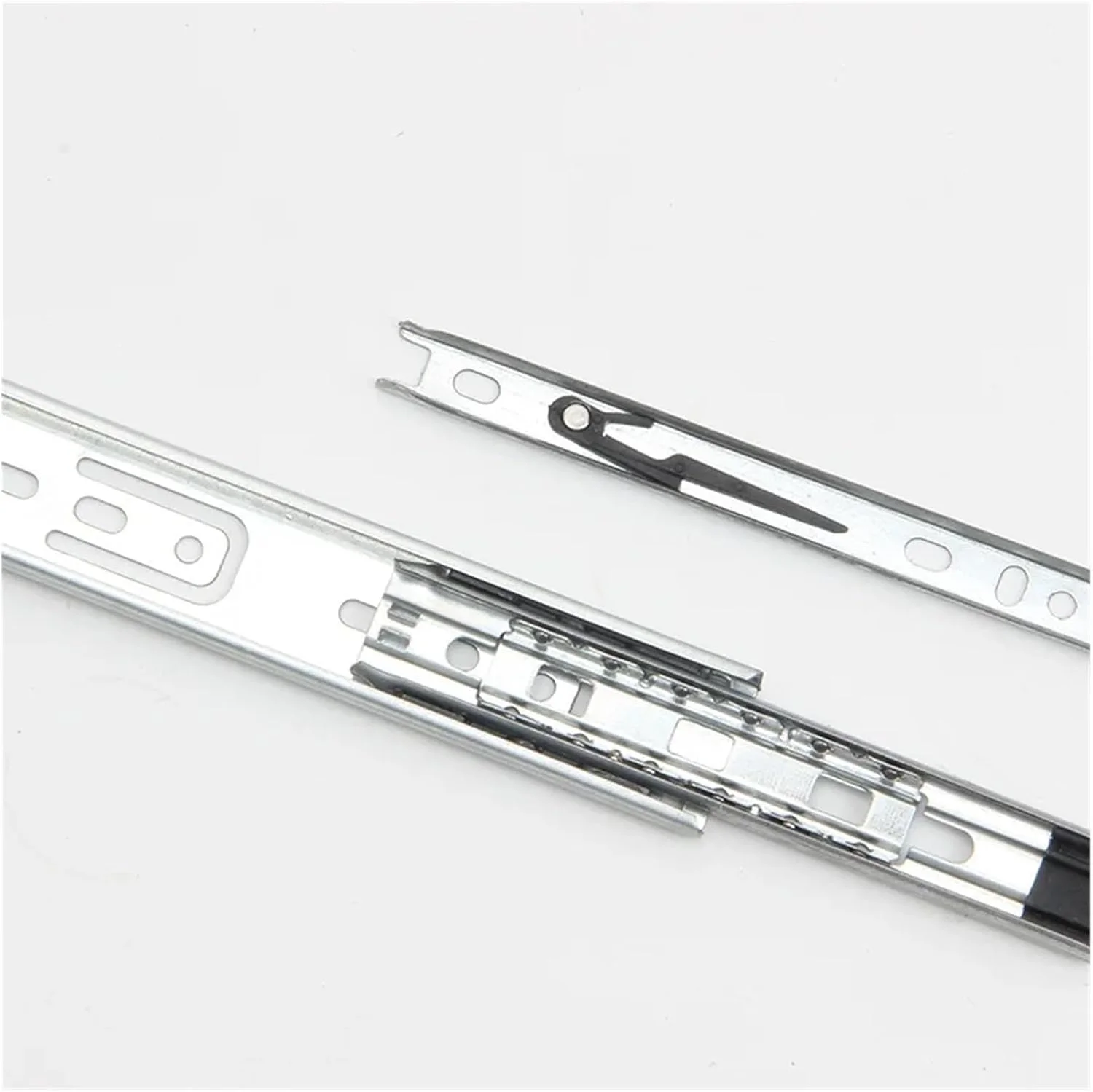 2 عدد ریل کشو، ریل سه تکه، ریل راهنمای کشو، اتصالات سخت افزاری مبلمان، مسیر لغزنده (25 سانتی متر)