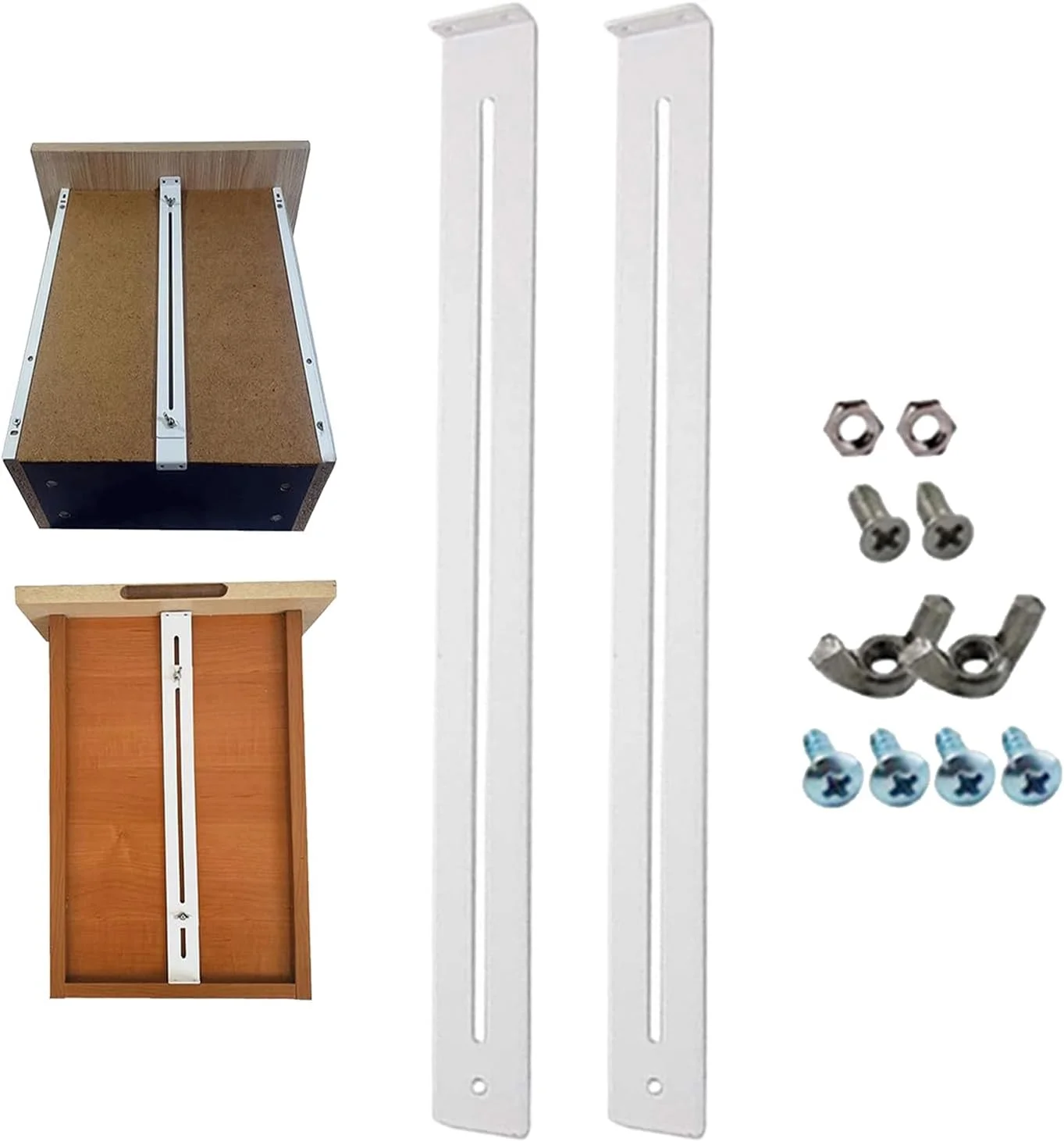 کیت تعمیر کشو کمد | مجموعه ابزار رهاسازی سریع ضد افتادگی - براکت پشتیبانی جایگزین کشو | برای تقویت و تعمیر کمد، کابینت آشپزخانه چوبی، ام دی اف، نئوپان