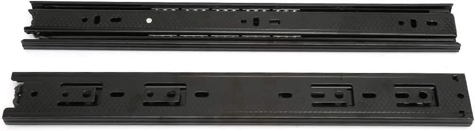 ریل کشو بلبرینگی سه تکه، لغزنده، دارای ضربه گیر، عملکرد نرم و روان، مناسب برای کابینت های متحرک