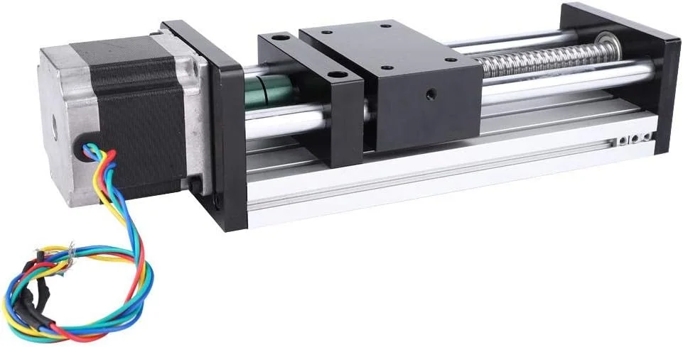 اکچویتور خطی بال اسکرو DEWIN، میز اسلاید ریل راهنمای خطی با طول حرکت 500 میلی متر به همراه استپر موتور Nema17 42 (بال اسکرو 1204)