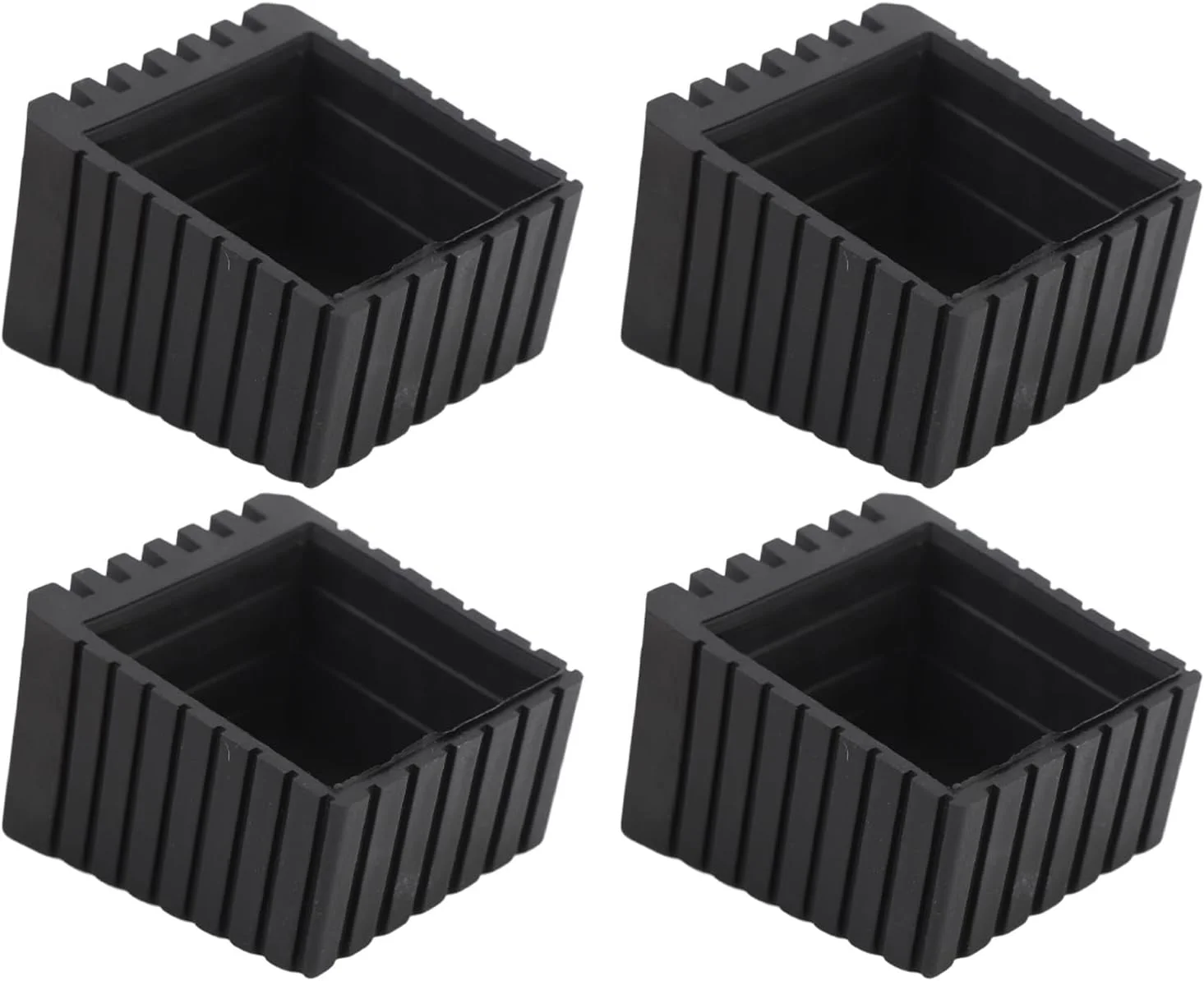 پایه مبلمان Sunisfa بسته 4 عددی، پلاستیکی مربع شکل ضد لغزش، محافظ پایه مبلمان برای میز و صندلی