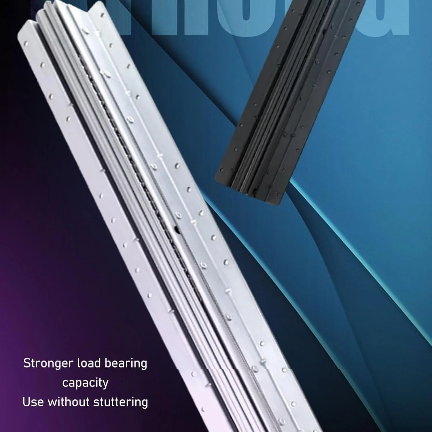 ریل کشویی 32 اینچی 800 تا 1500 میلی‌متری فولاد نورد سرد با تحمل بار 120 کیلوگرم، جایگزین ریل کشو برای راه پله و کابینت‌های سنگین