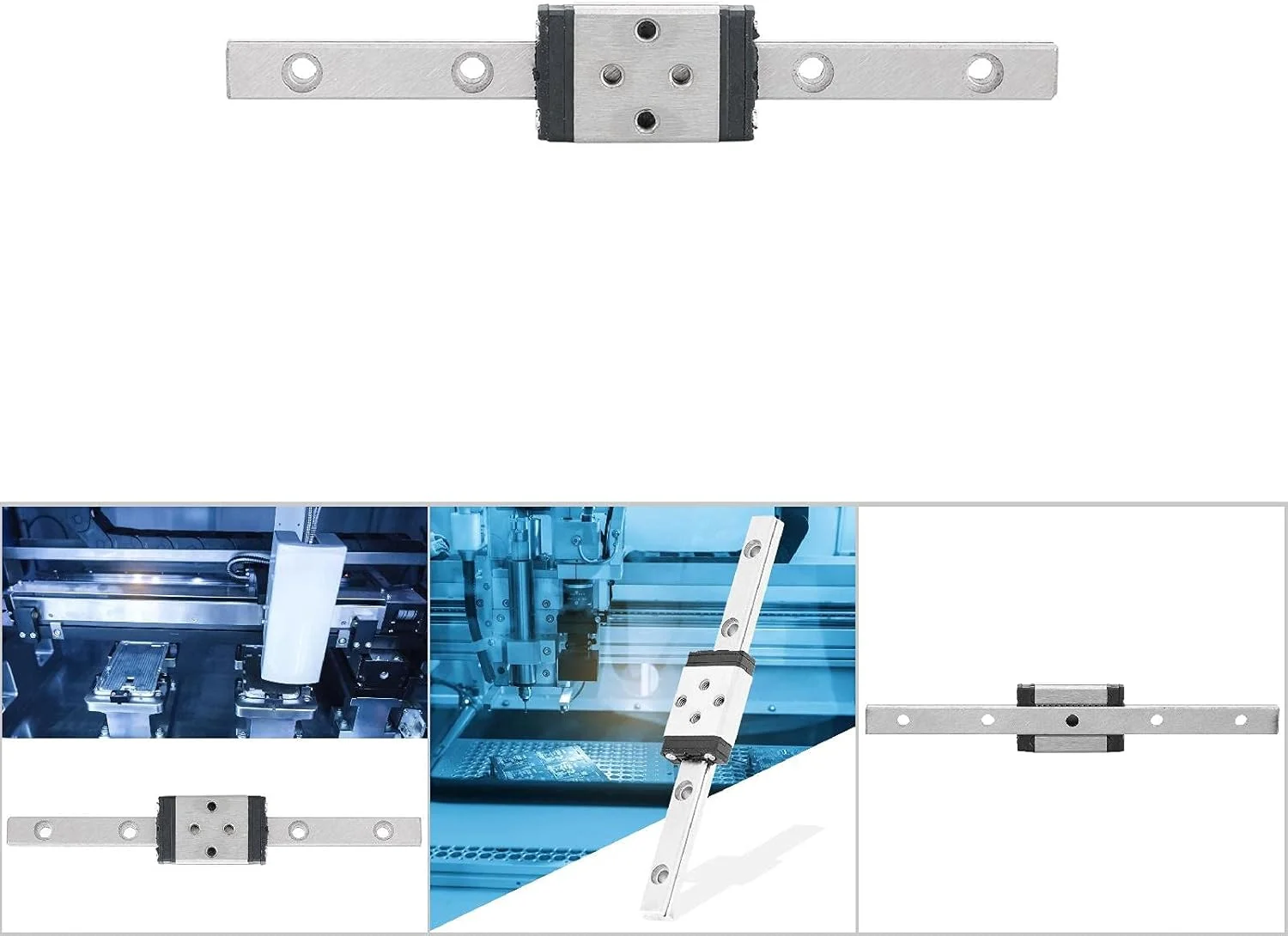 بلوک کشویی ریل خطی مینیاتوری فولاد ضد زنگ 440C با کیفیت بالا، سختی بالا، دوام طولانی، تنظیم روانکاری، ضریب اصطکاک پایین، حرکت روان، دقت موقعیت یابی، تحمل بار، اتوماسیون
