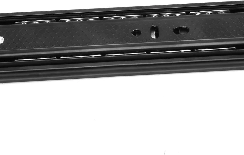 DEWIN راهنمای کشو بلبرینگ ریلی 3 تکه، راهنمای کشویی، بافر میرایی، راهنمای کشو با بسته شدن نرم برای کشوهای کابینت 35 x 4.5 سانتی متر