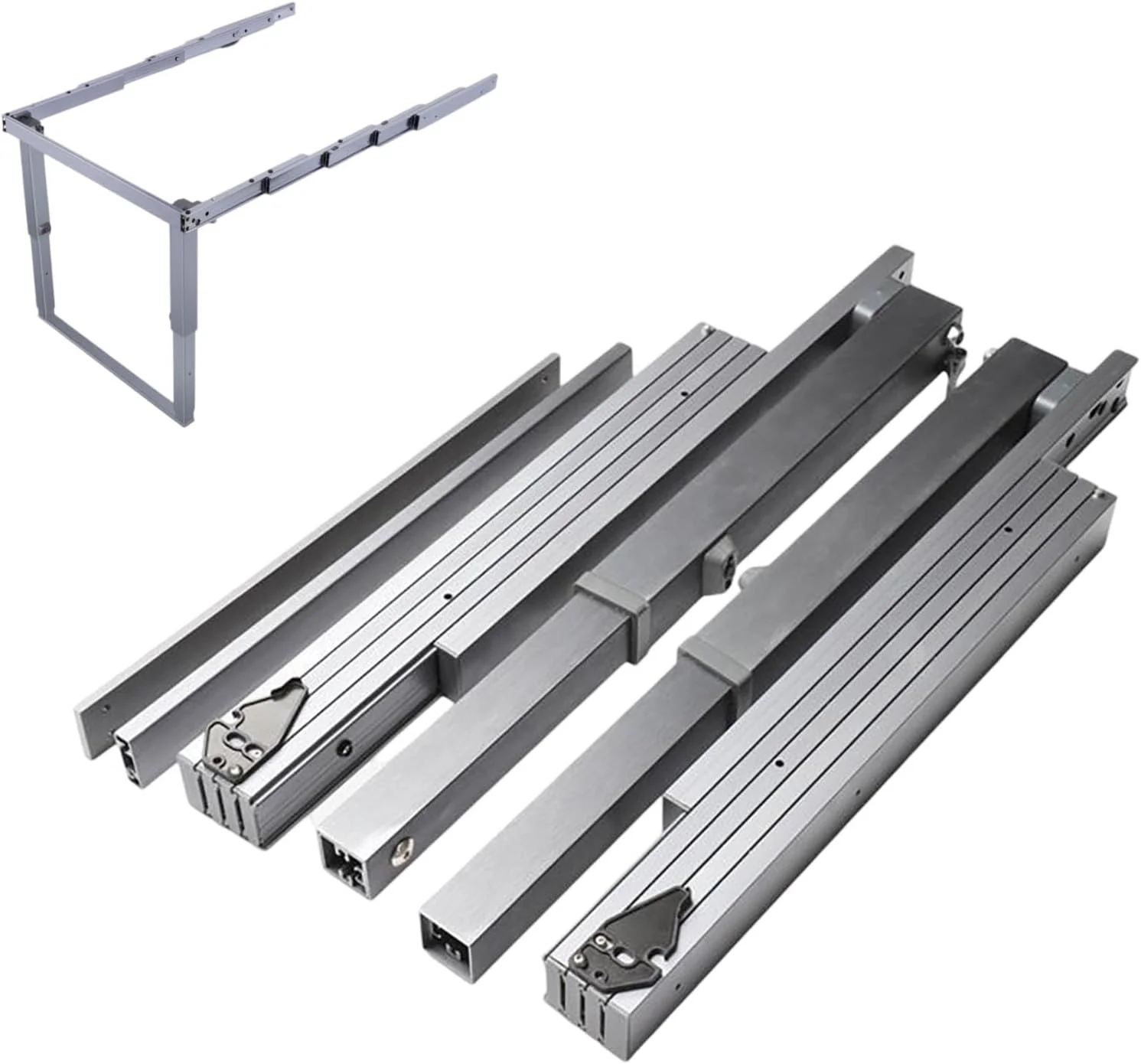 ریل اسلاید میز ناهارخوری جمع شونده مخفی با قابلیت تحمل 80 کیلوگرم، ریل اسلاید میز با قابلیت باز شدن کامل برای میزهای مخفی، میز تحریر و کانتر آشپزخانه، 450 میلی متر، 800 میلی متر