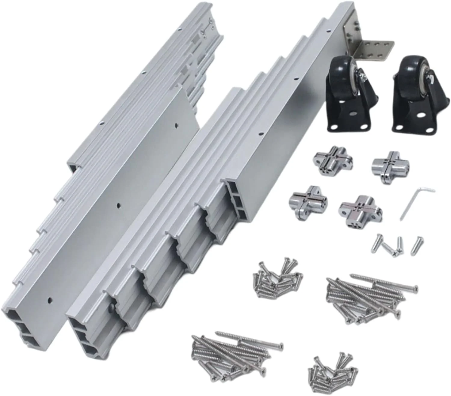 ریل میز ناهارخوری کشویی با قابلیت باز شدن کامل، ریل میله ای، ریل های چند قسمتی میز تاشو، سخت افزار خانگی، 1450 میلی متر