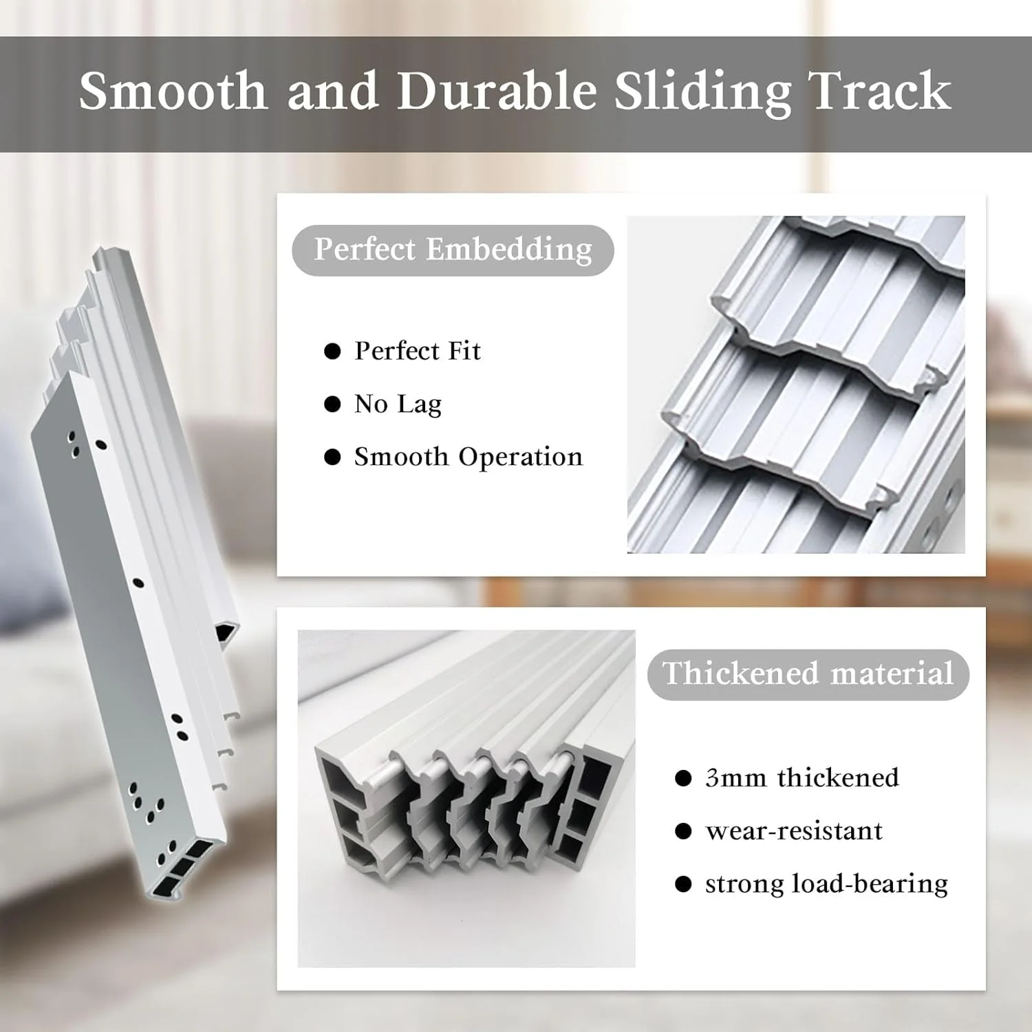 ریل میز ناهارخوری کشویی با قابلیت باز شدن کامل، ریل میله ای، ریل های چند قسمتی میز تاشو، سخت افزار خانگی، 1450 میلی متر