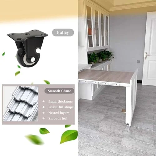 یک جفت ریل کشو سنگین، ریل کشو با باز شدن کامل طول 1450 میلی متر برای میز مخفی، میز کار، پیشخوان آشپزخانه، 1270 میلی متر