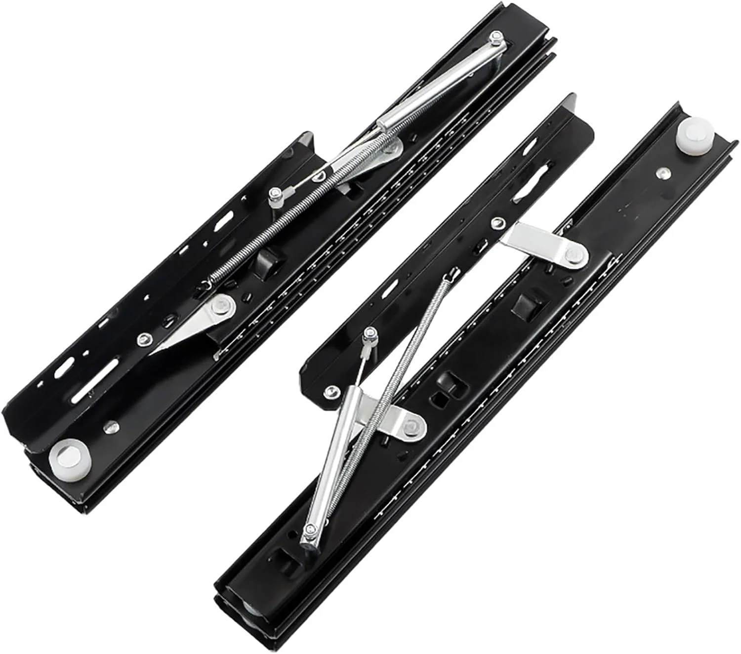 ریل کشو میز بالابر مخفی سنگین - نصب جانبی فولاد مشکی با مکانیزم آرام بند و 52 سانتی متر طول برای عملکرد روان و دوام بیشتر