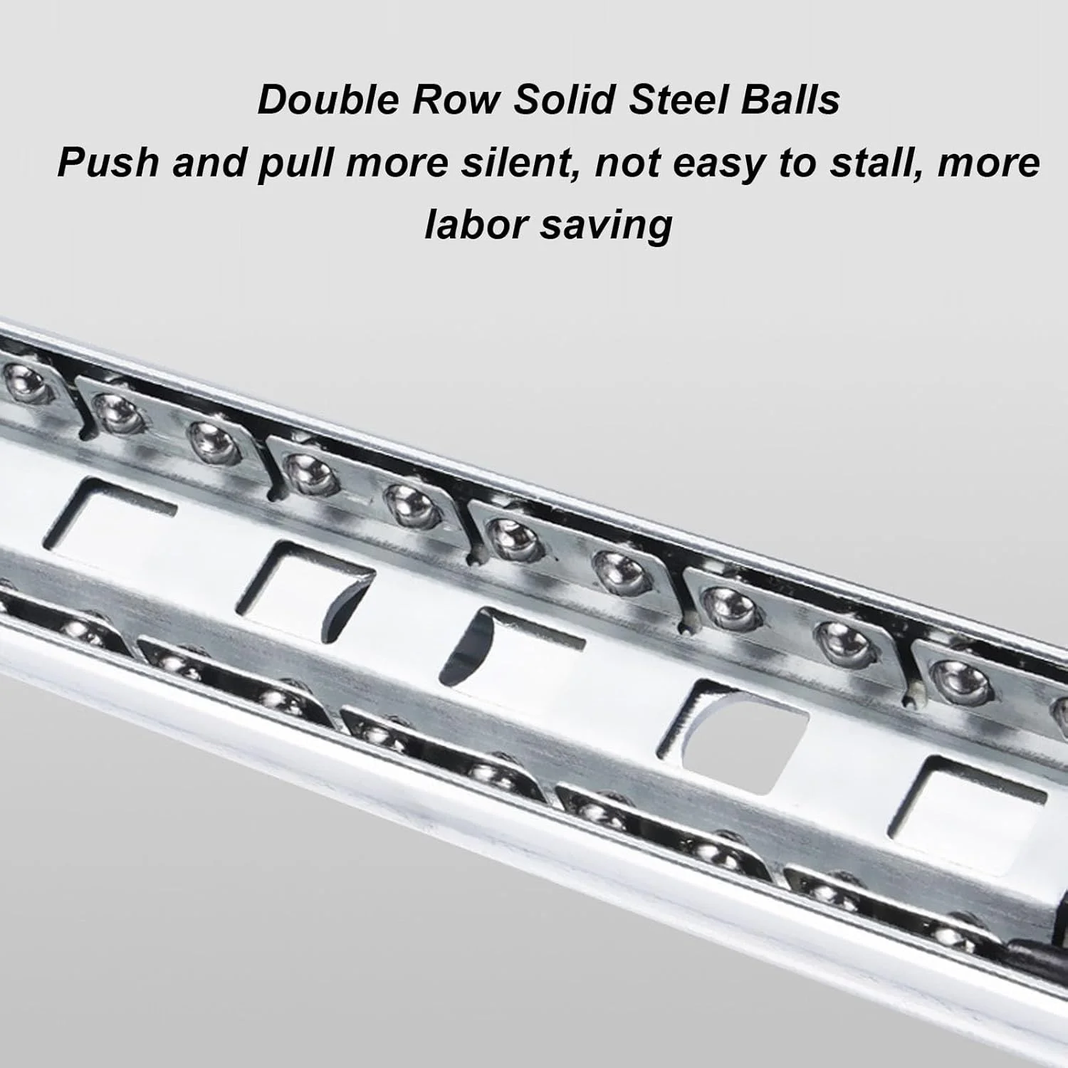 ریل کشو 80 سانتی متری با قفل و باز شدن کامل مناسب کشوهای چرمی سنگین، تخت خواب، کارخانجات صنعتی و کاروان