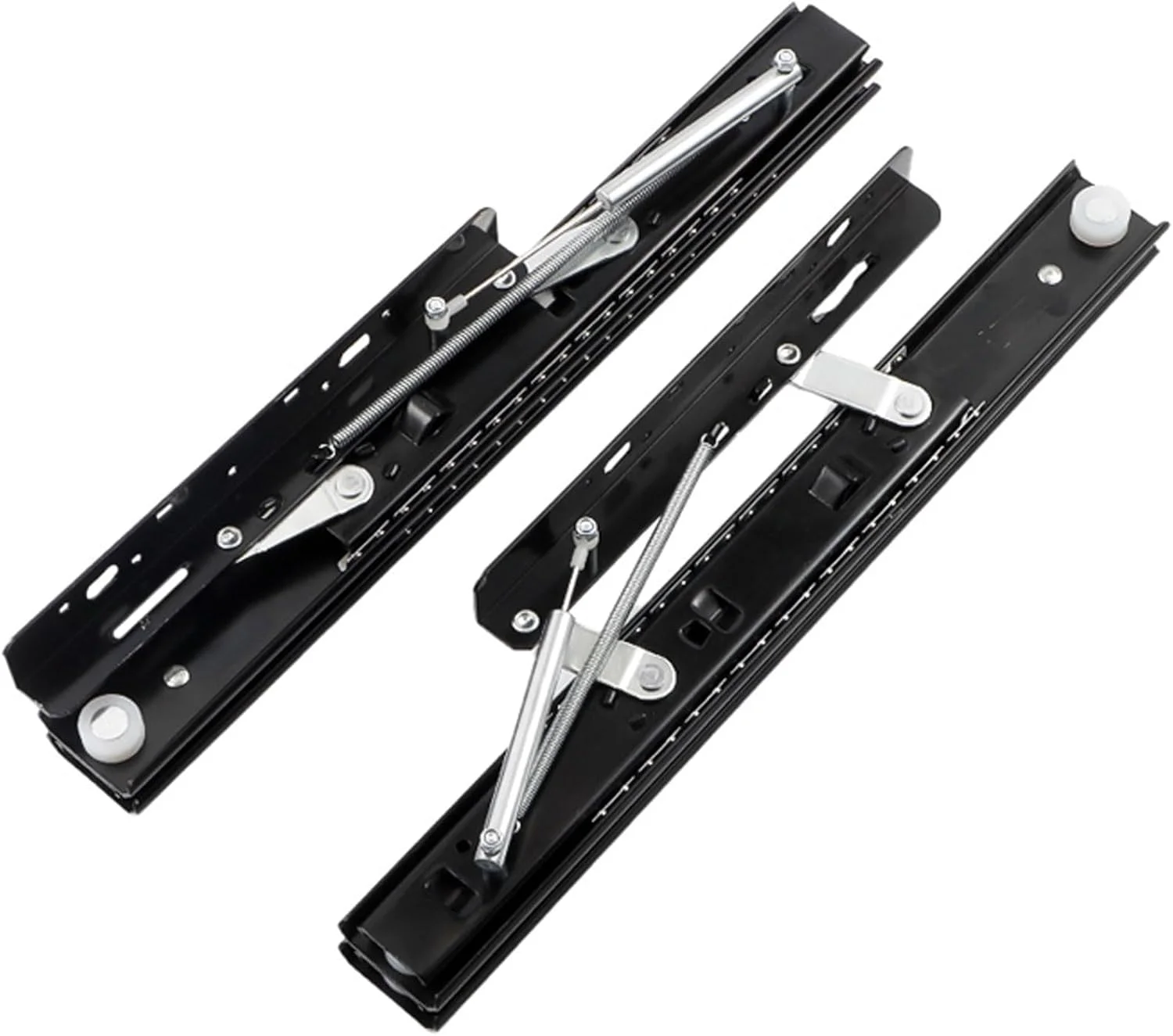 ریل کشویی افزایش طول سطح کابینت، ریل کشویی مخفی با مکانیزم آرام بند، راهنمای مسیر ریل بلبرینگ، نصب جانبی، مقاوم در برابر زنگ زدگی، برای کابینت آشپزخانه، کمد لباس، قفسه، کشو