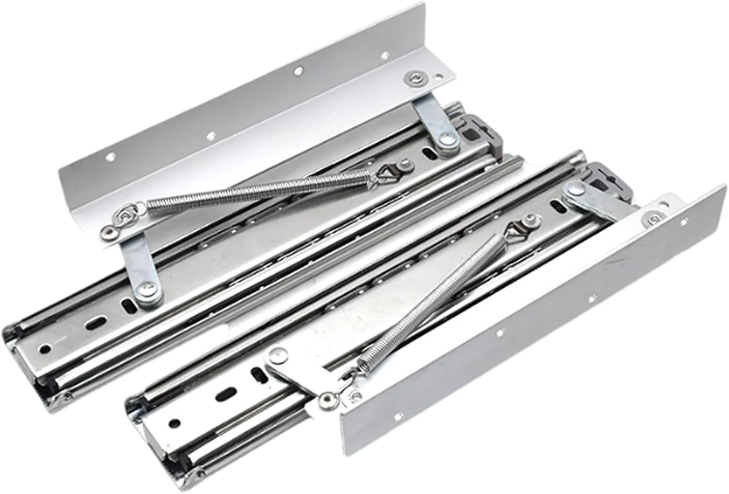 ریل کشو کابینت آشپزخانه، ریل های کشویی فلزی سنگین کابینت، ریل میز با قابلیت باز شدن کامل، نصب جانبی، مقاوم در برابر زنگ زدگی، برای کابینت آشپزخانه، کمد لباس، کمدهای قفل دار، کشوها