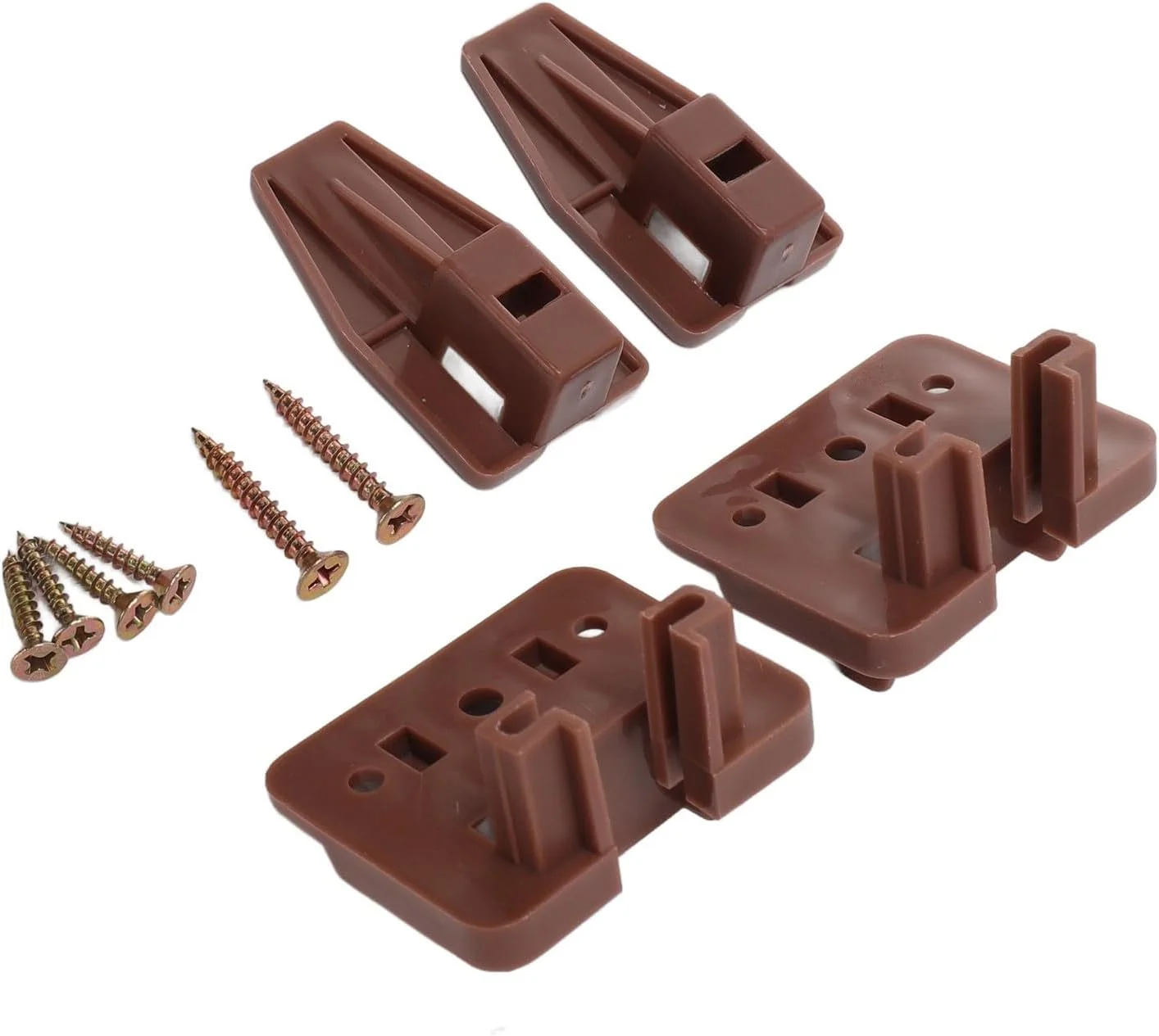 لغزنده و ریل کشو Fockety، بسته 10 عددی قطعات جایگزین پلاستیکی ریل کشو برای کمدها، راهنماهای پلاستیکی با پیچ برای سیستم مبلمان