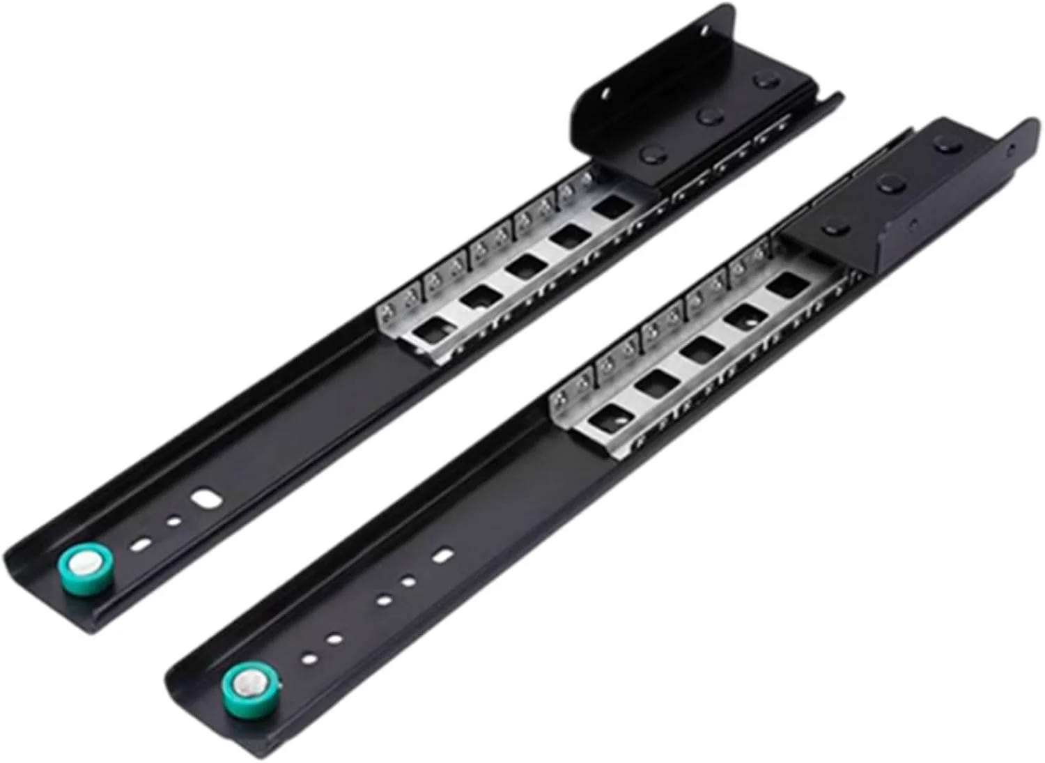 ریل کشویی افزایش طول میز، راهنمای ریلی بلبرینگ، ریل کشویی مخفی آرام بند، بلبرینگ، مقاوم در برابر زنگ زدگی، برای کابینت آشپزخانه، میز کنار تخت، کشوهای اداری