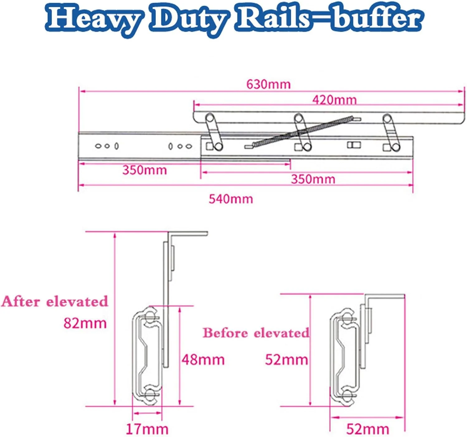 ریل کشو آرام بند، ریل های کشویی کابینت فلزی سنگین، لغزنده های کشو مخفی آرام بند، مقاوم در برابر زنگ زدگی، مسیر نامرئی، برای کابینت آشپزخانه، میز کنار تخت