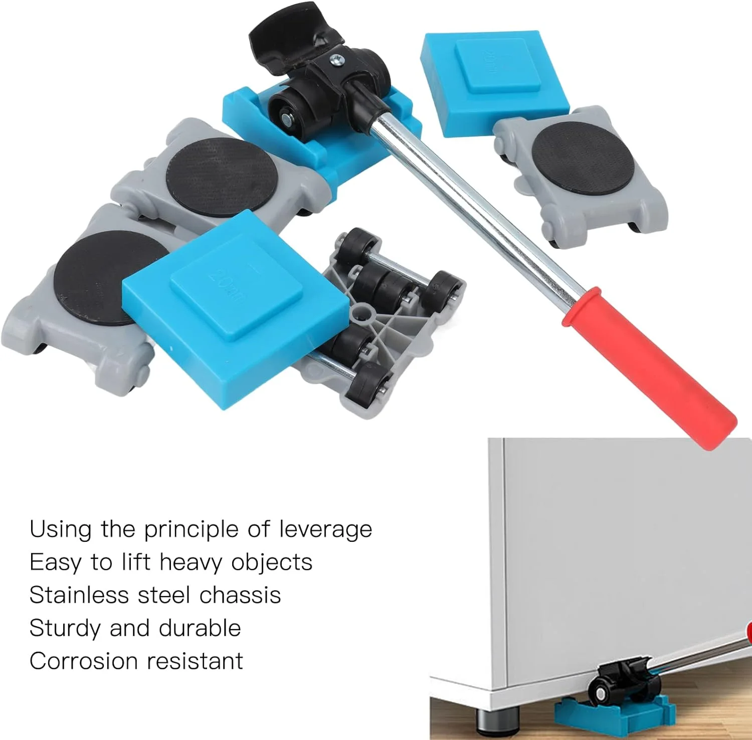 ابزار جابجایی مبلمان سنگین فوکتی، تنظیم ارتفاع، جابجایی آسان کاناپه، مبل، یخچال