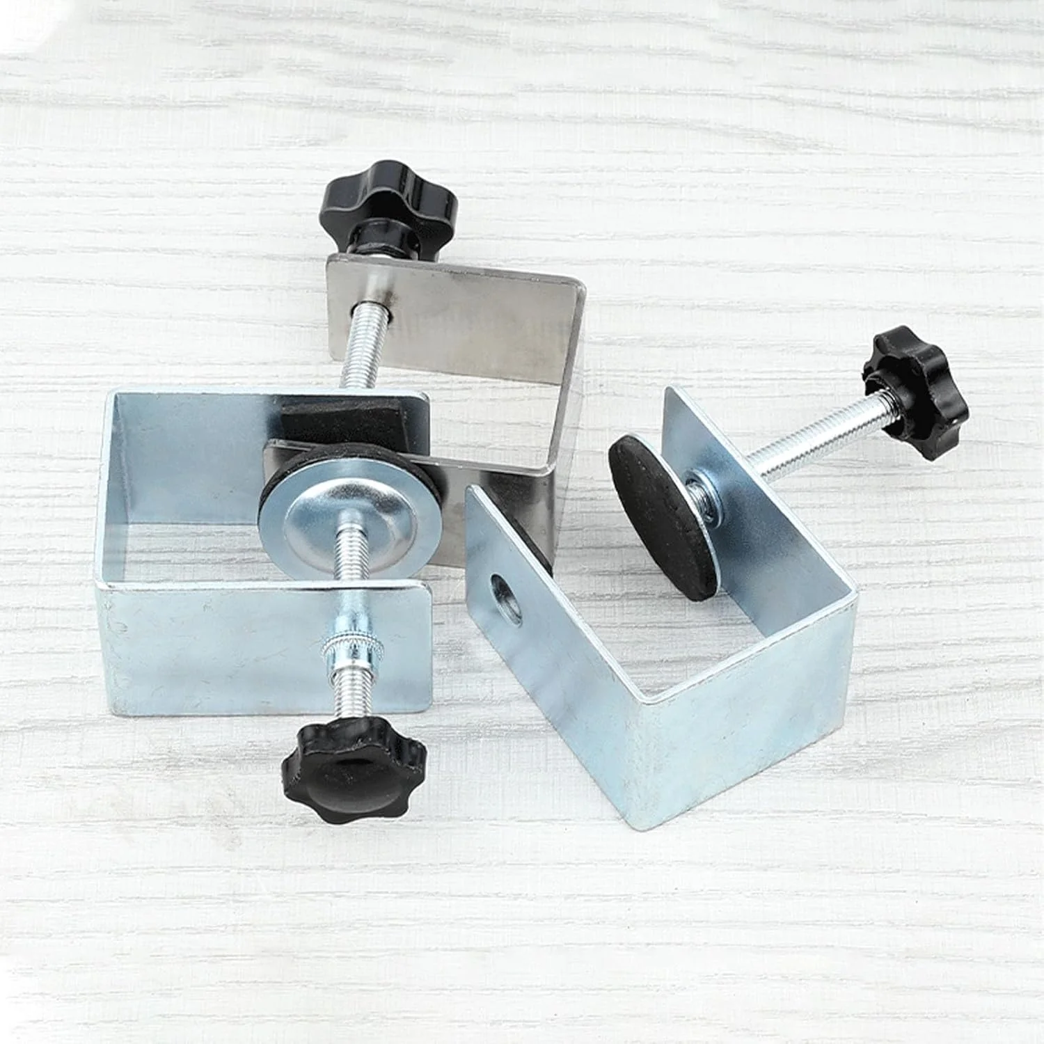 گیره/نگهدارنده ثابت کننده کشو Asixxsix، 4 عددی، سخت افزار کابینت گالوانیزه، جیگ نجاری مبلمان پایدار قابل تنظیم، گیره های نصب جلوی کشو برای نصب میز و میزهای خانگی نجاری