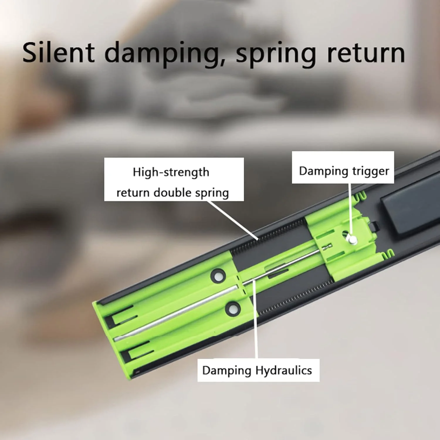 ریل کشویی استیل ضد زنگ با مکانیزم برگشتی و آرام بند، مناسب برای کابینت، کمد و لوازم جانبی مبلمان، 30 سانتی متر ریل کشویی استیل ضد زنگ با مکانیزم برگشتی و آرام بند، مناسب برای کابینت، کمد و لوازم جانبی مبلمان، 30 سانتی متر