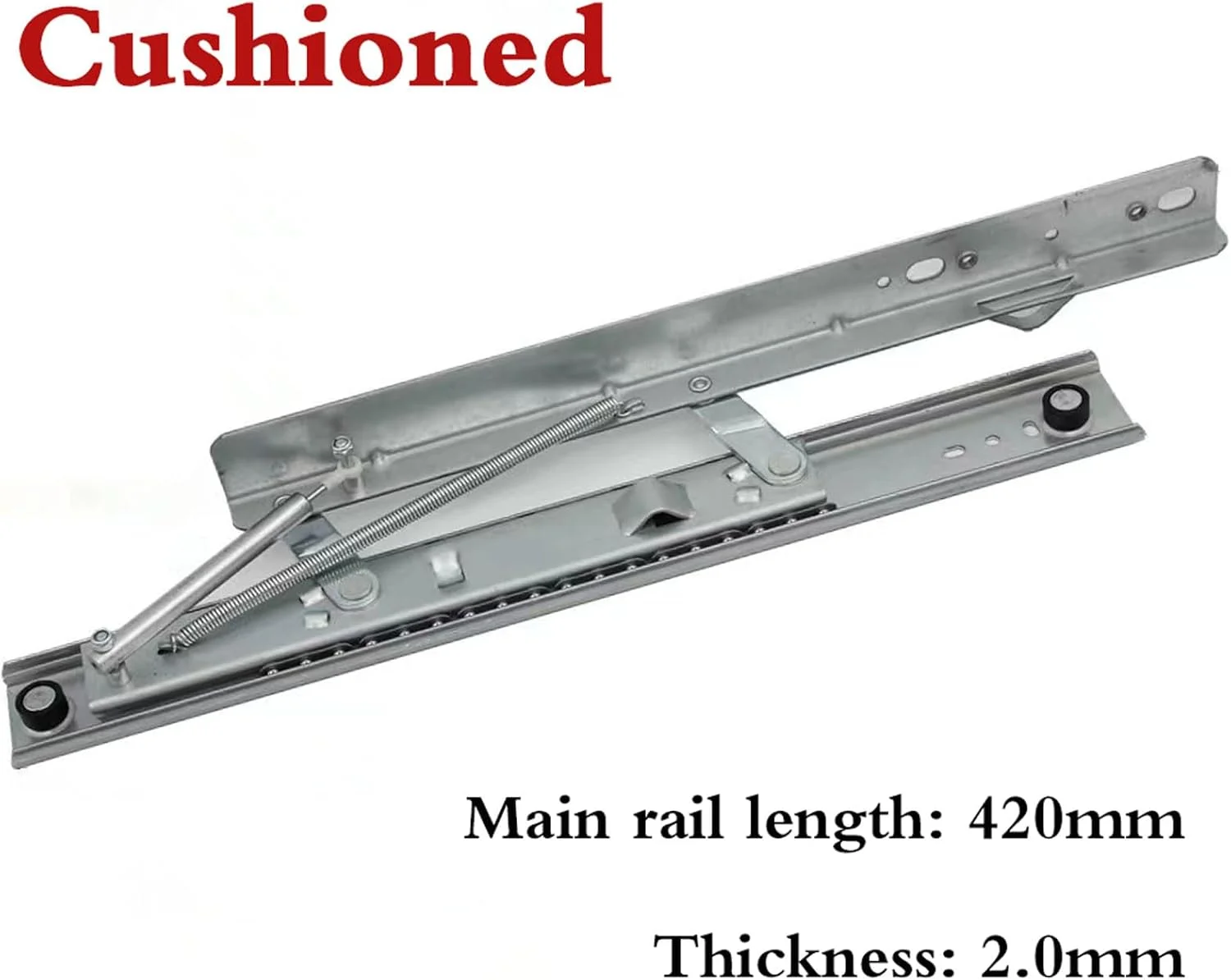 ریل کشویی افزایش طول میز، راهنمای ریل بلبرینگ، ریل کشویی سنگین وظیفه با نصب جانبی، بلبرینگ، مقاوم در برابر زنگ زدگی، برای میز تحریر، میز کار، میز ناهارخوری