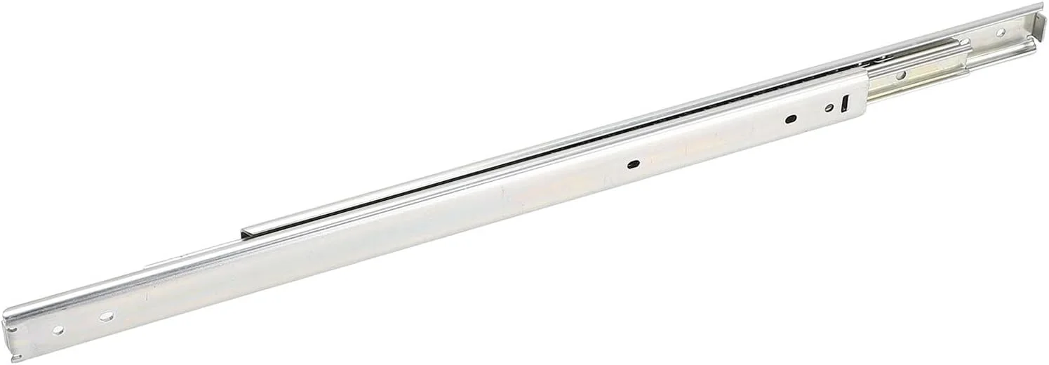 دو عدد ریل کشو 200 میلی متری، عرض 27 میلی متر، سه تایی، فول اکستنشن، فولاد نورد سرد، ریل کشو بلبرینگ دو لایه