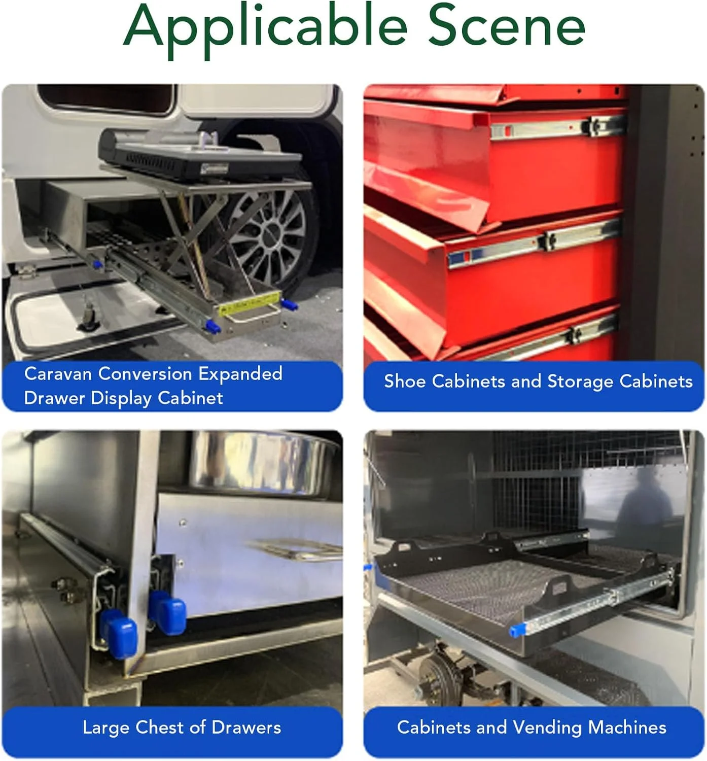 یک جفت ریل کشویی سنگین جیاوو با تحمل وزن 120 کیلوگرم مناسب برای مصارف صنعتی، خودروهای RV و غیره - فولاد سرد نورد شده یک جفت ریل کشویی سنگین جیاوو با تحمل وزن 120 کیلوگرم مناسب برای مصارف صنعتی، خودروهای RV و غیره - فولاد سرد نورد شده